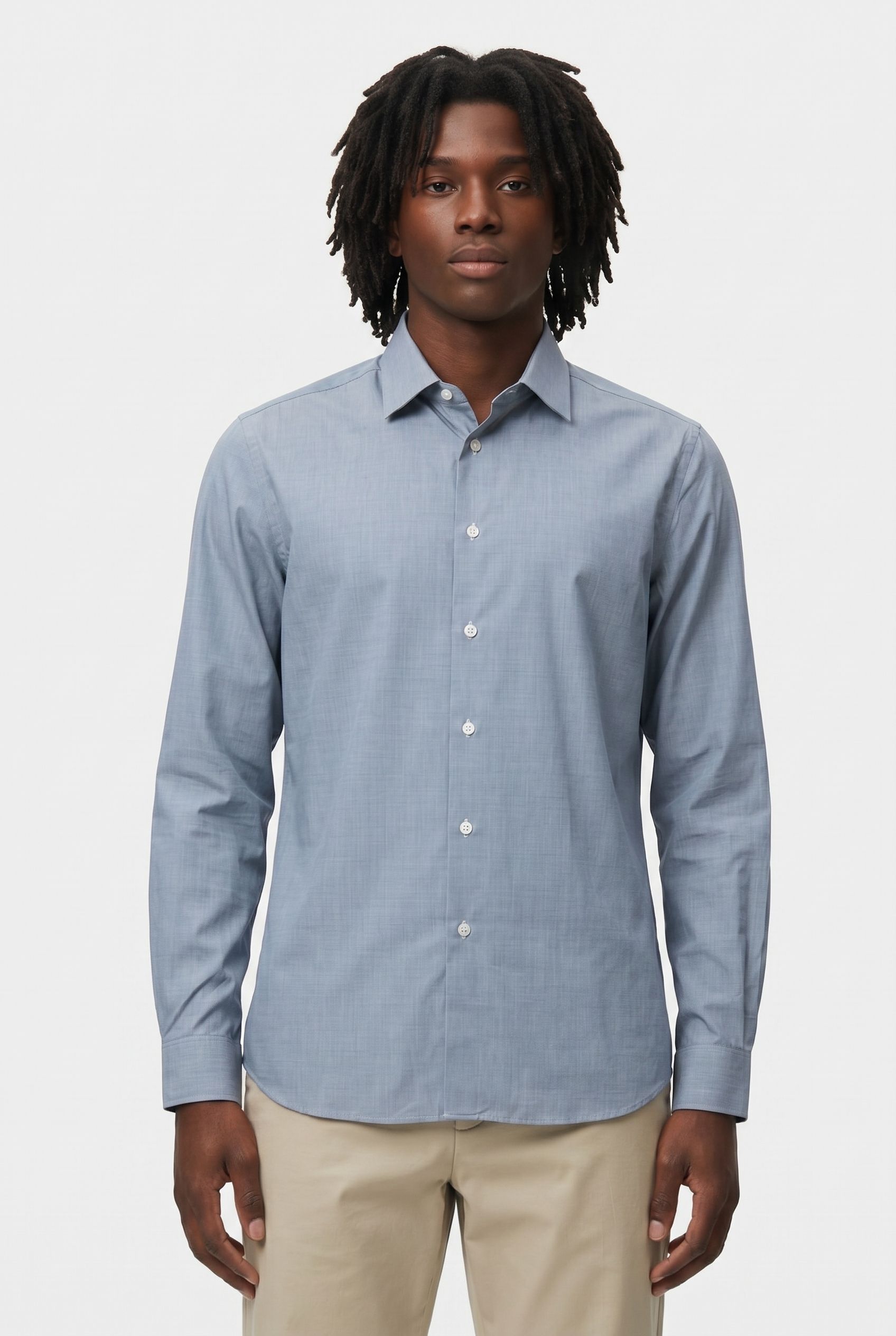 S/C TAILORED FIT SHIRT BOTTLE GREEN 1