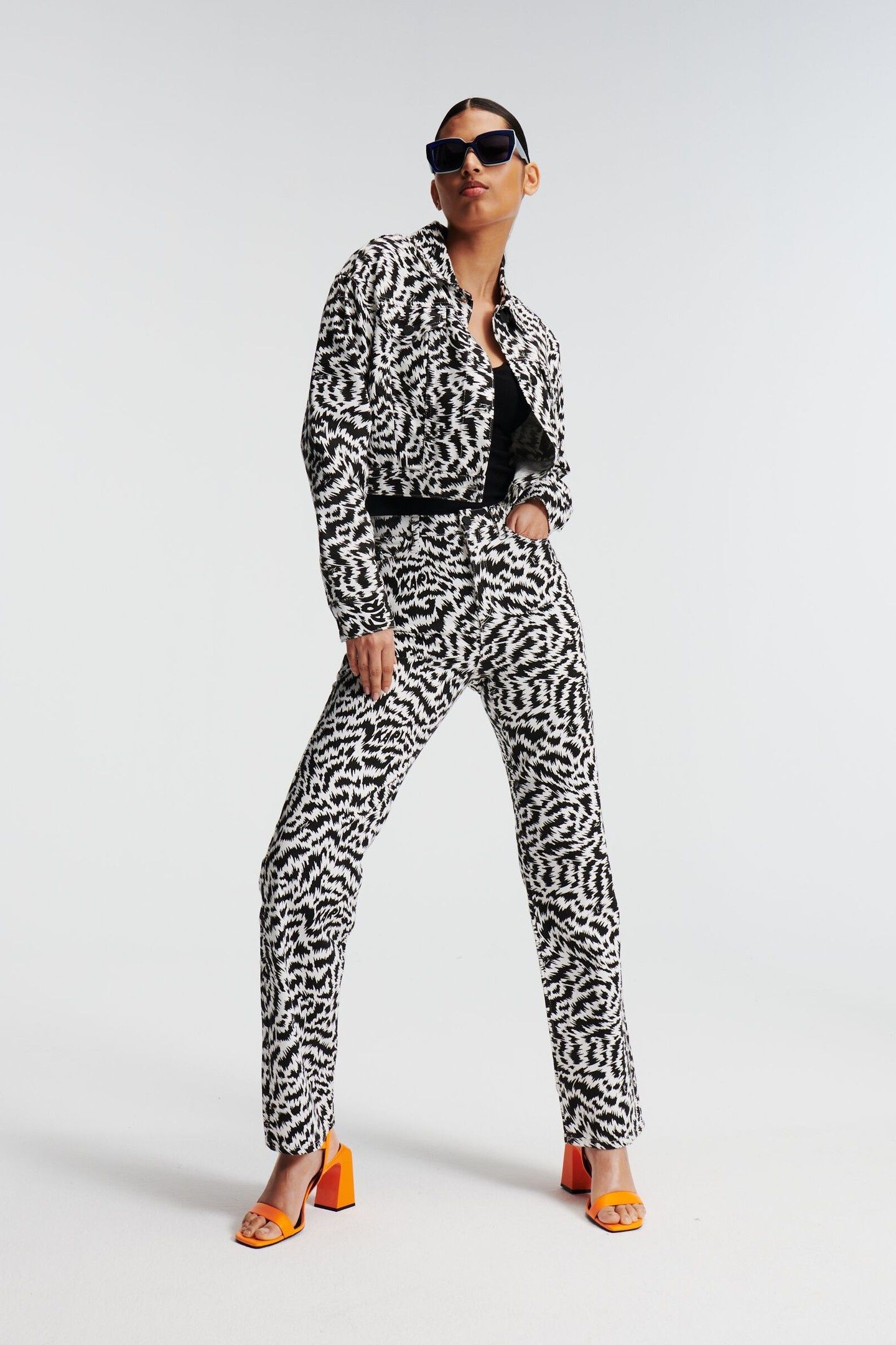 BW DENIM PANTS ELEKTRIKA BLACK/WHITE 7