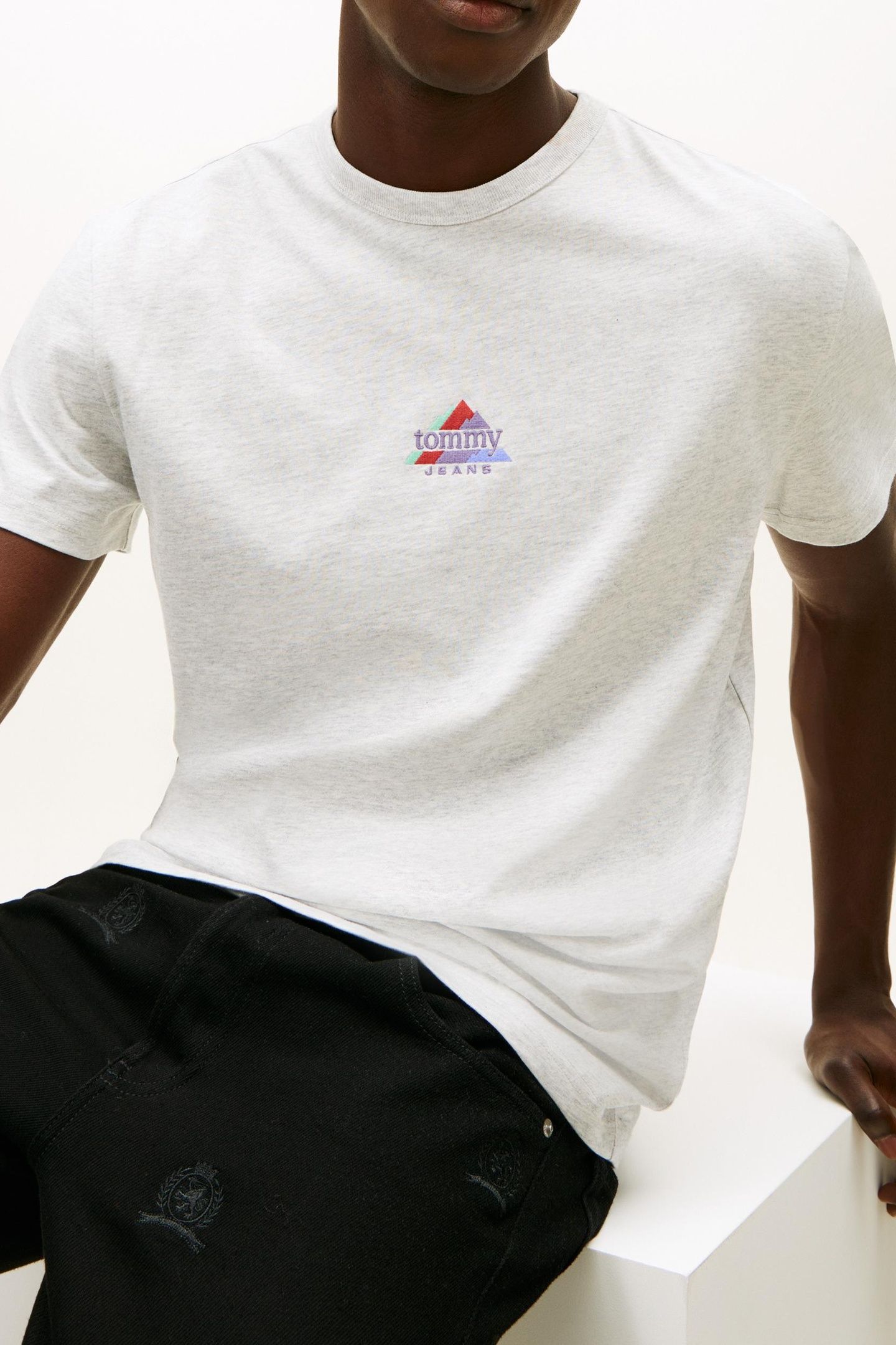 TJM REGULAR PEAKS SS TEE ICE GREY HEATHER 5