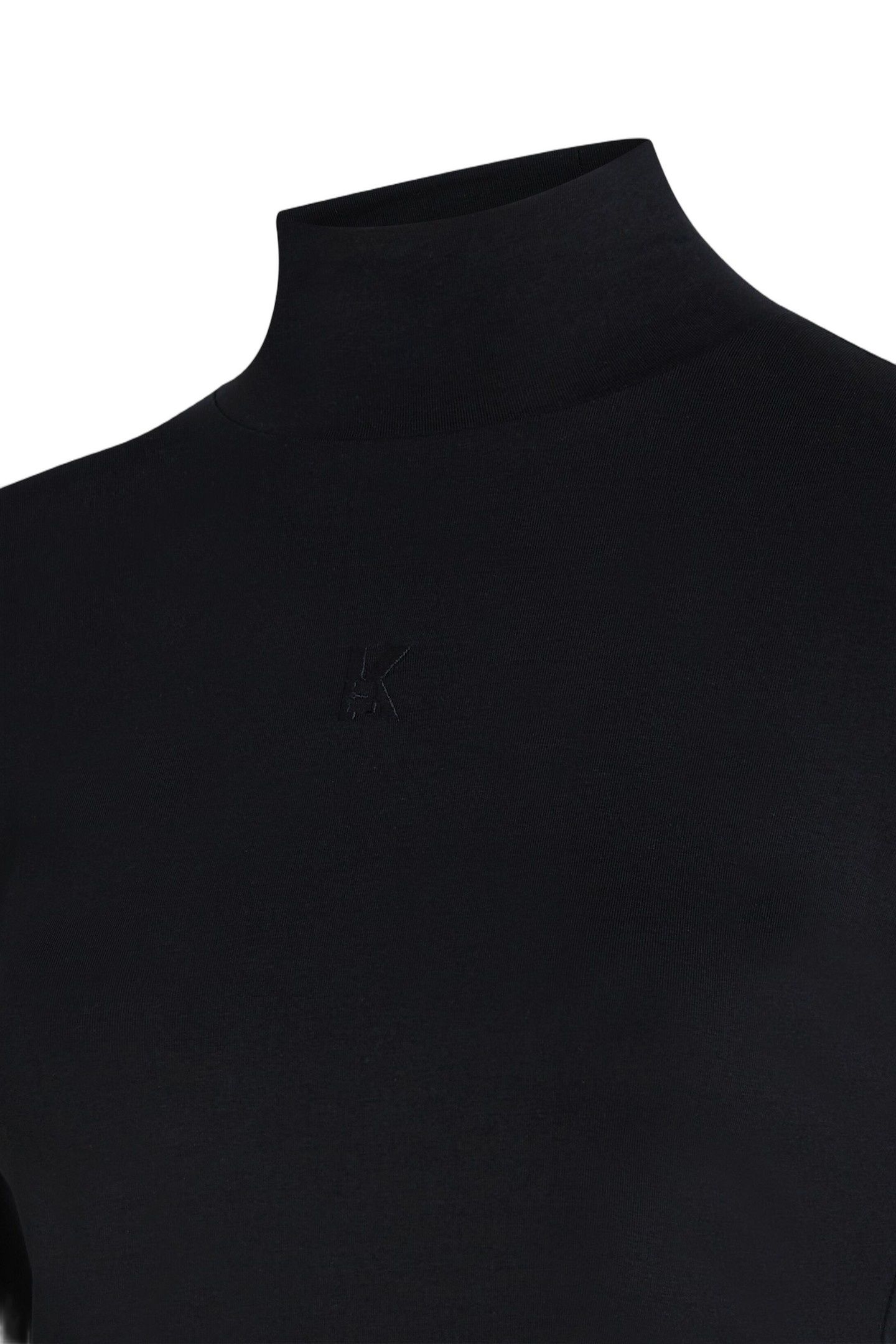 K LOGO MOCK NECK LS T-SHIRT BLACK 3