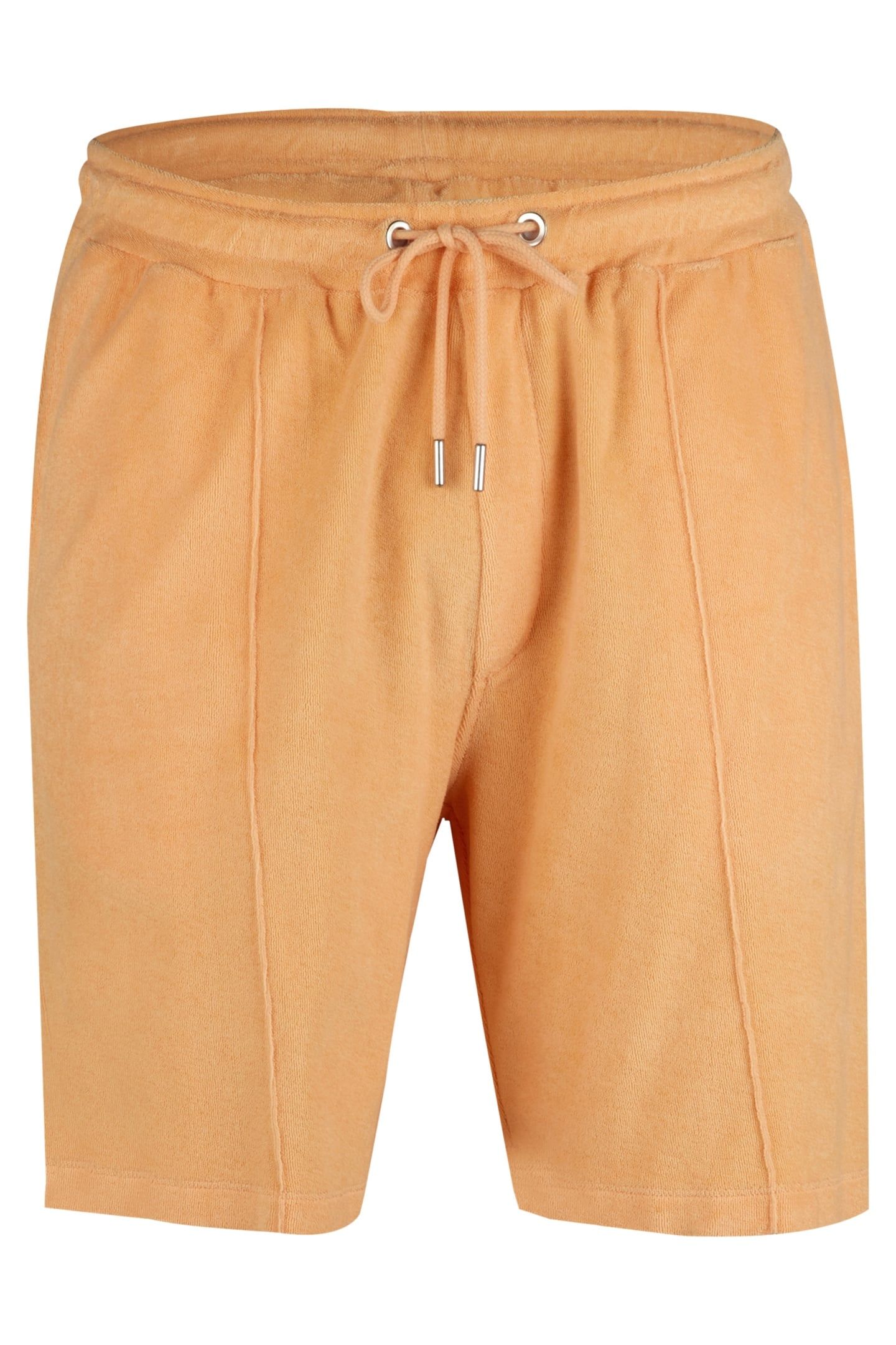 TERRY PLEATED SHORTS LIGHT ORANGE 1