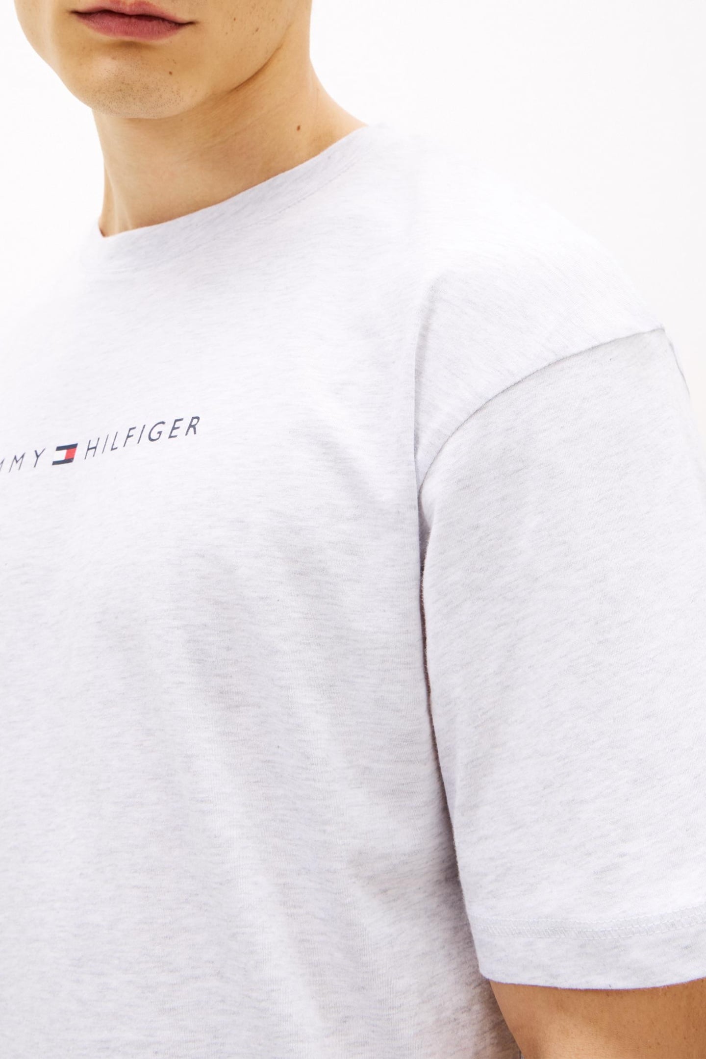 SS LOGO TEE ICE GREY HEATHER 5