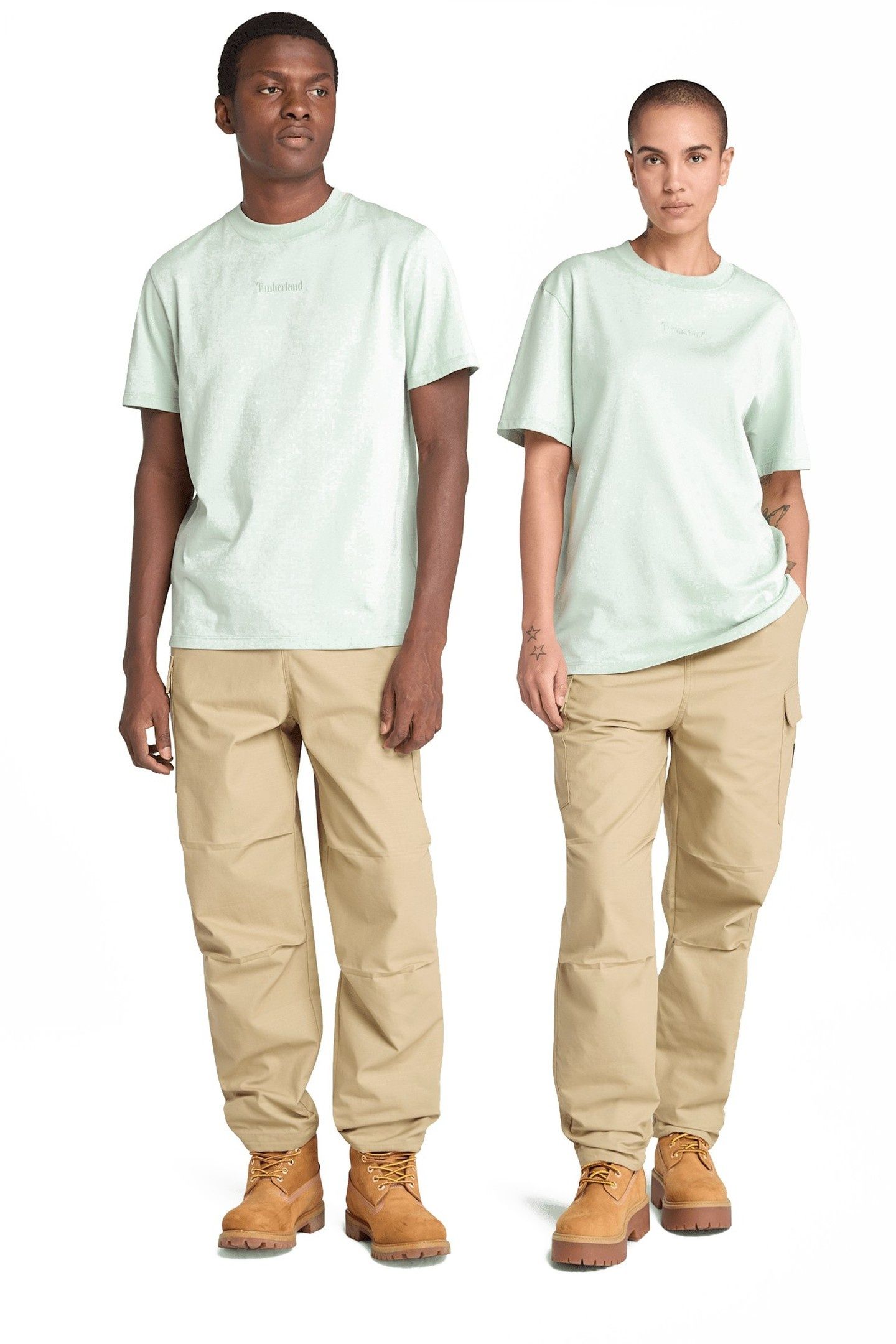 UNISEX EMBROIDED LOGO SHORT SLEEVE TEE CAMEO GREEN 1