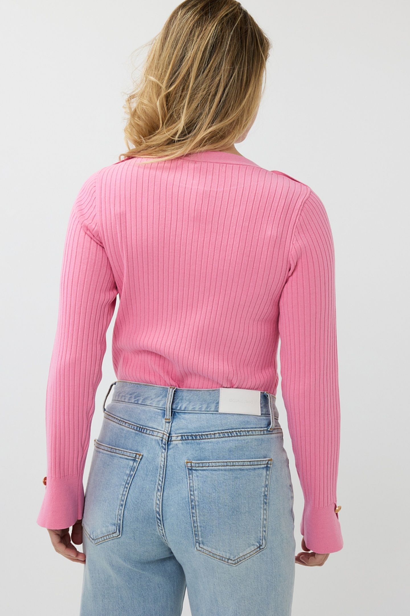 SWEATER RIB BASIC KNIT ROSE 4