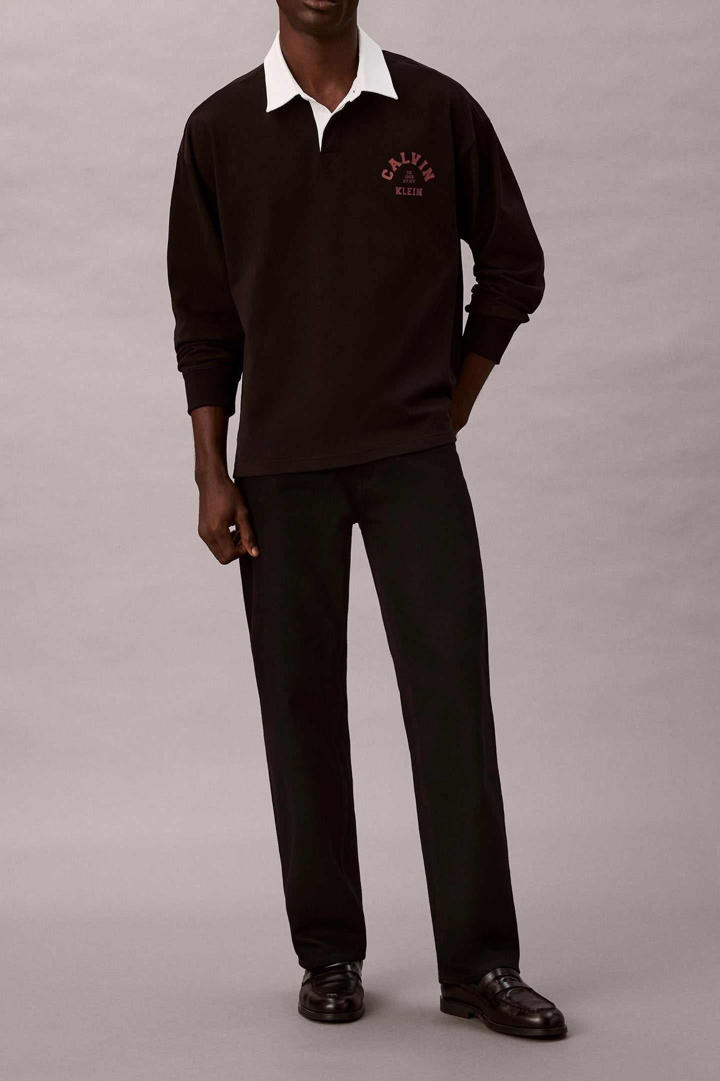 COMPACT RUGBY LS POLO BLACK 1