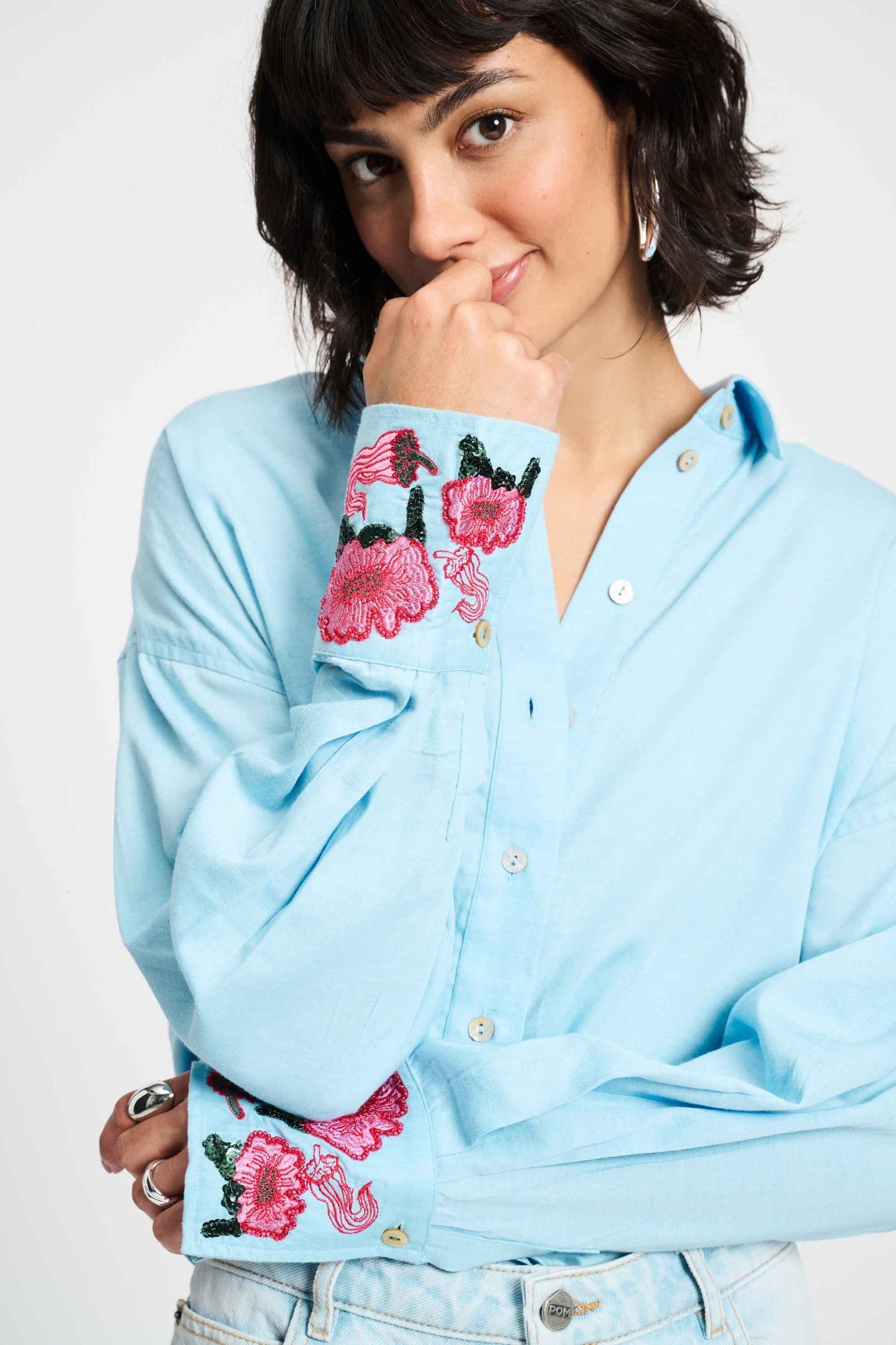 BLOUSE - SKY BLUE MELANGE 8