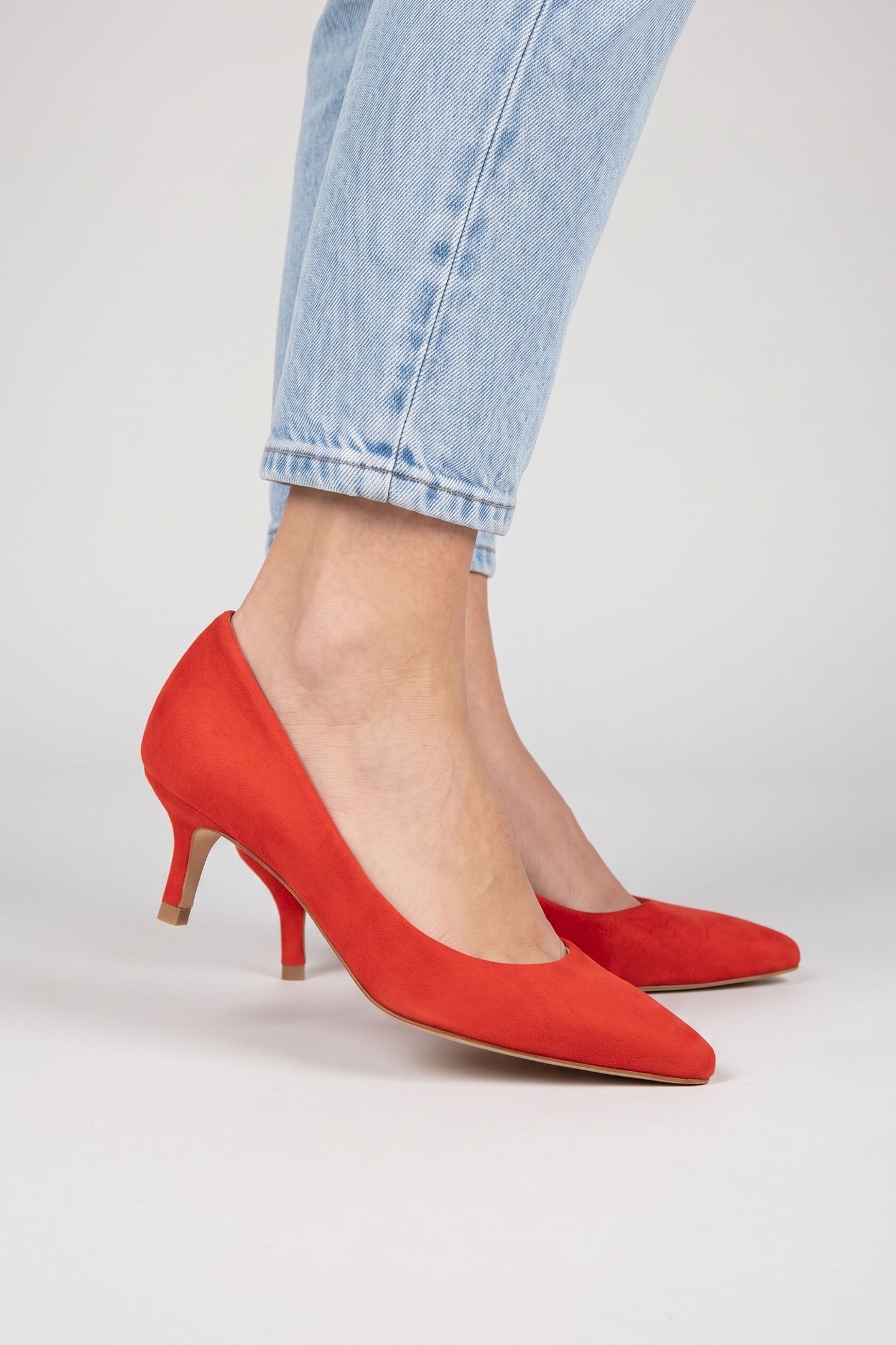 AUDREY KITTEN HEEL AURORA RED 3