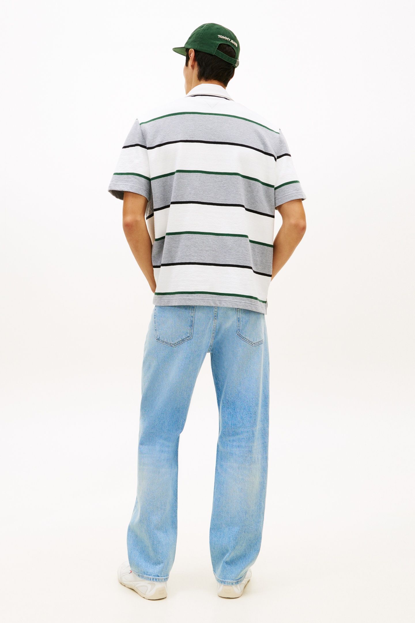 TJM RELAXED SS STRIPE POLO GREY HEATHER STRIPE 3