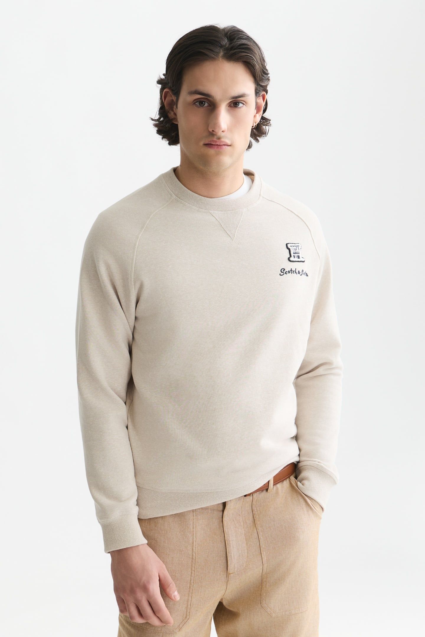 MELANGE REGULAR-FIT SWEATSHIRT OFFWHITE MELANGE 1
