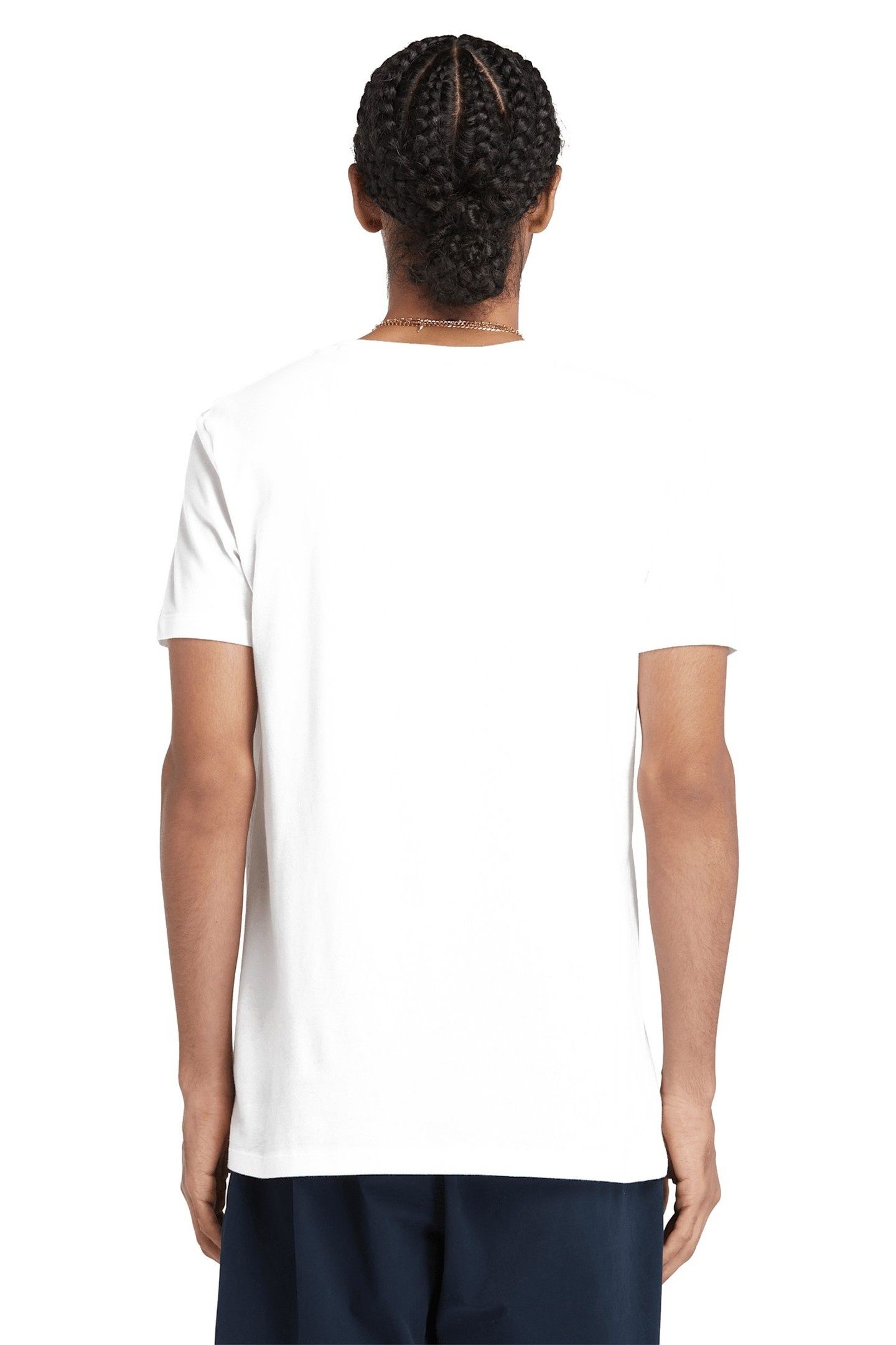 V NECK SHORT SLEEVE TEE WHITE 2