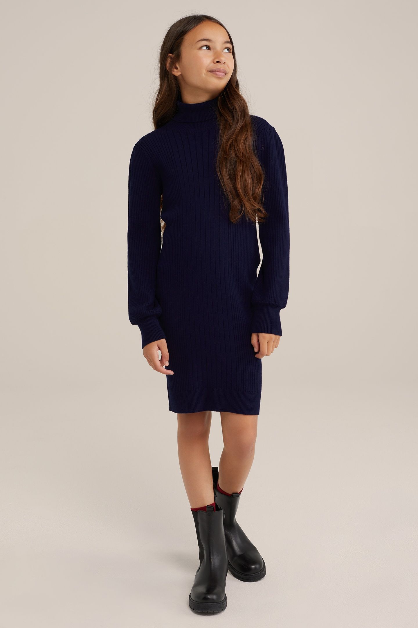DRESS MID LENGTH DARK BLUE 1