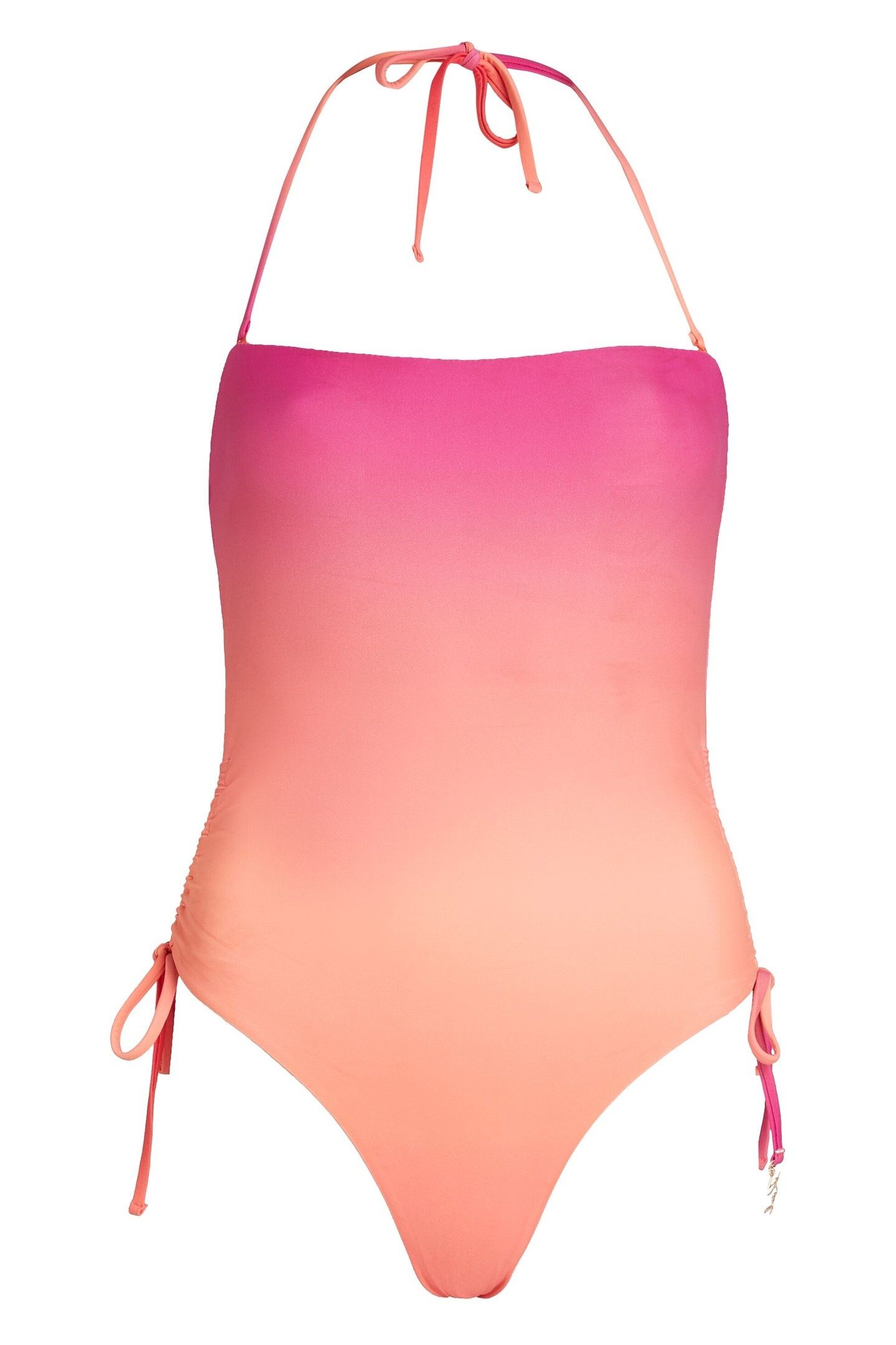 PRINTED HALTER SWIMSUIT OMBRE HIBISCUS-CARMELIA 4