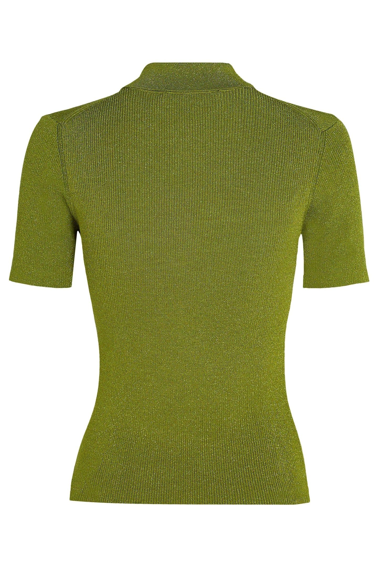 LUREX KNIT POLO MATCHA GREEN 5