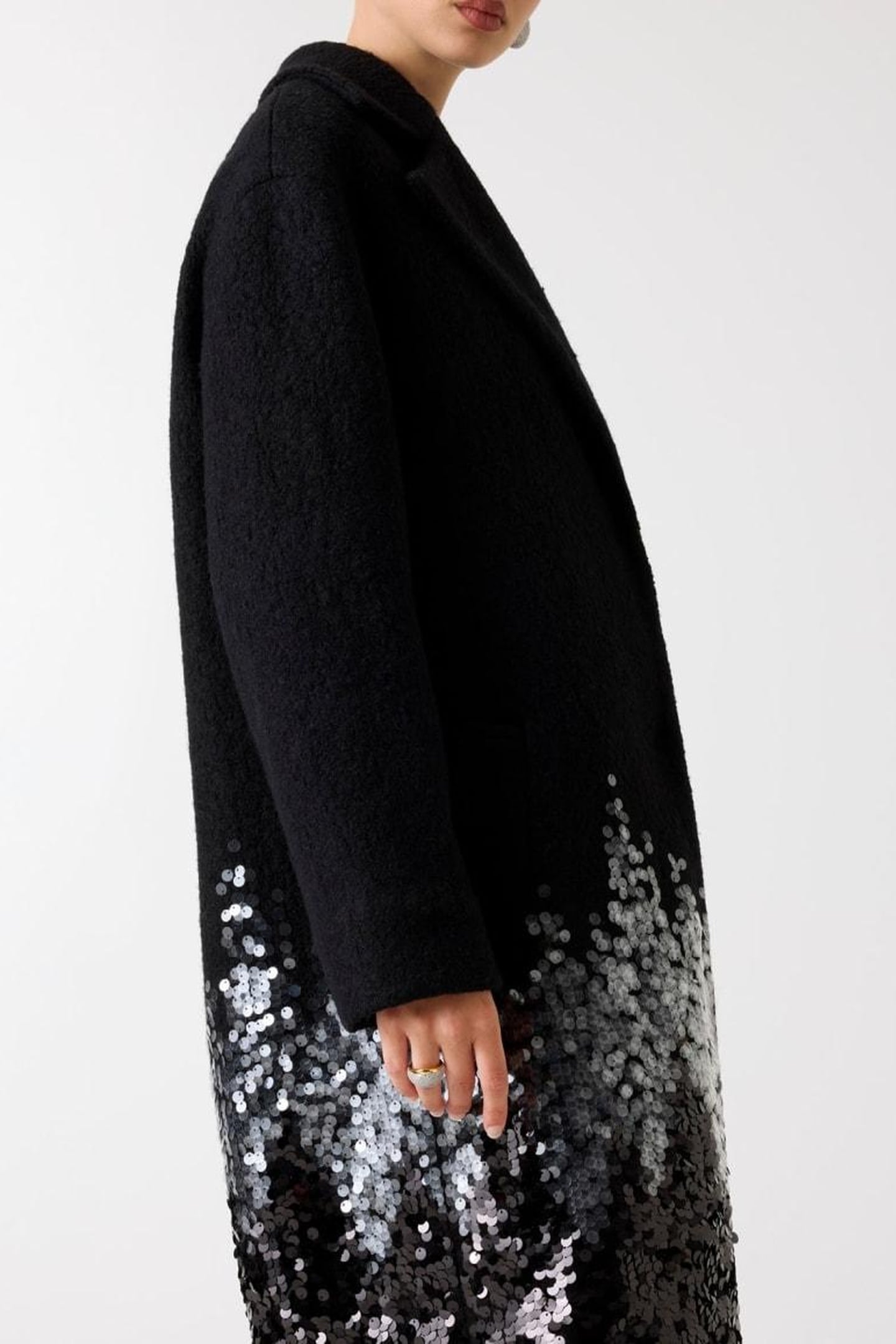 VICKY SINGLE BREAST SEQUINS JET BLACK 5