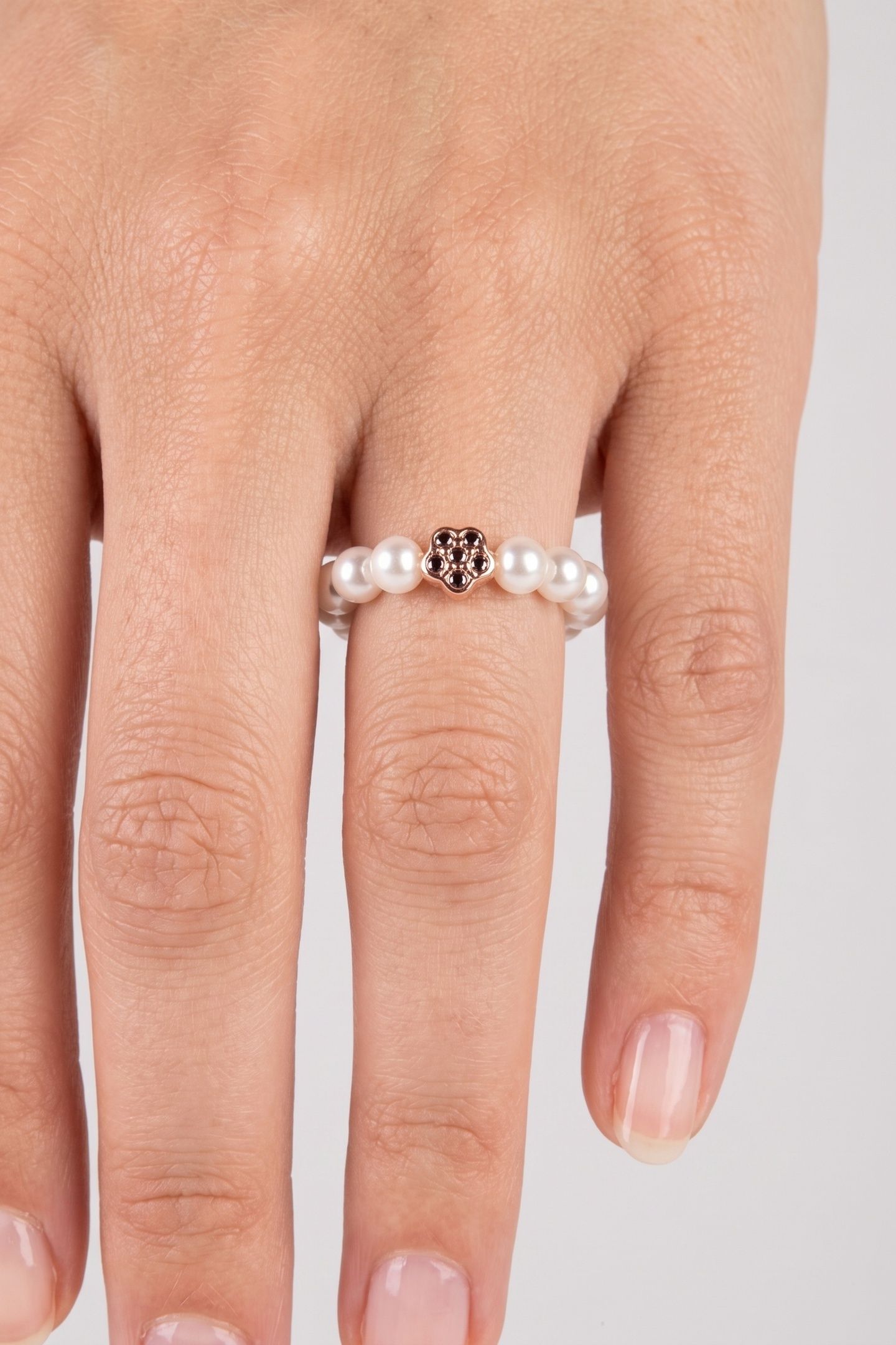 ANXIETY SHINY BLOOM RING ROSEGOLD / 56-60 1