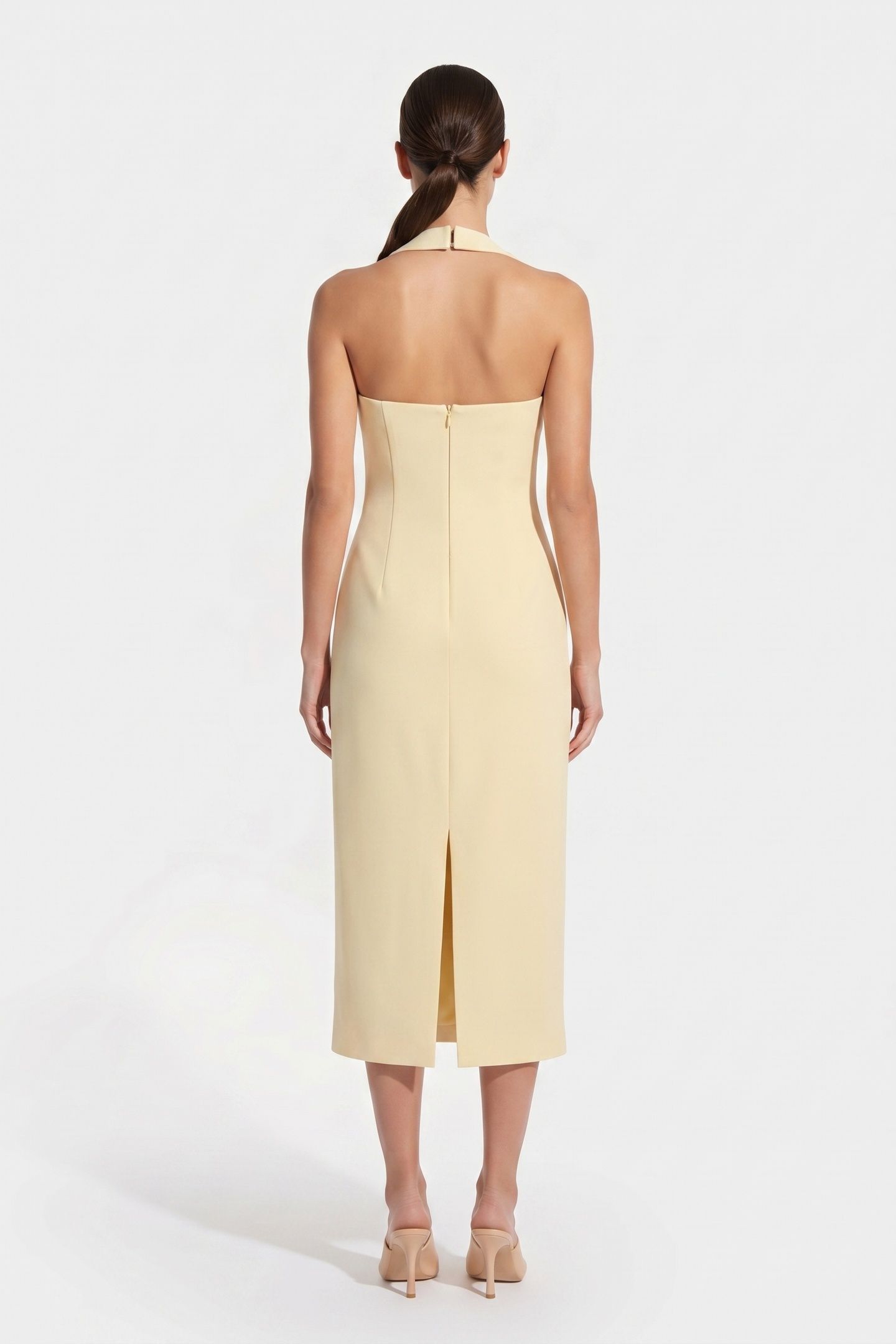 HALTER MIDI DRESS LEMON 2