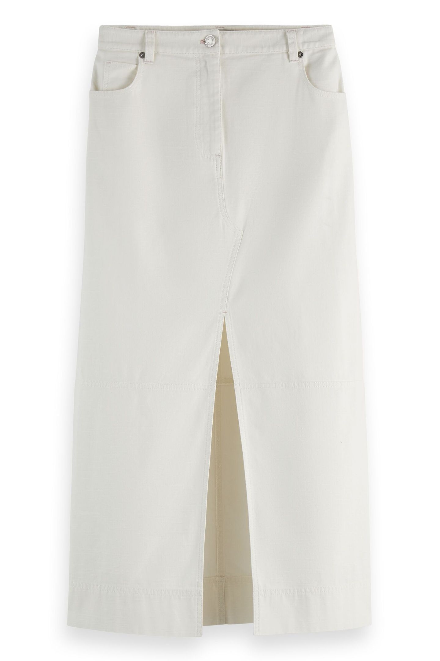 WORKWEAR MIDI SKIRT WITH FRONT SLIT EGGNOG 5
