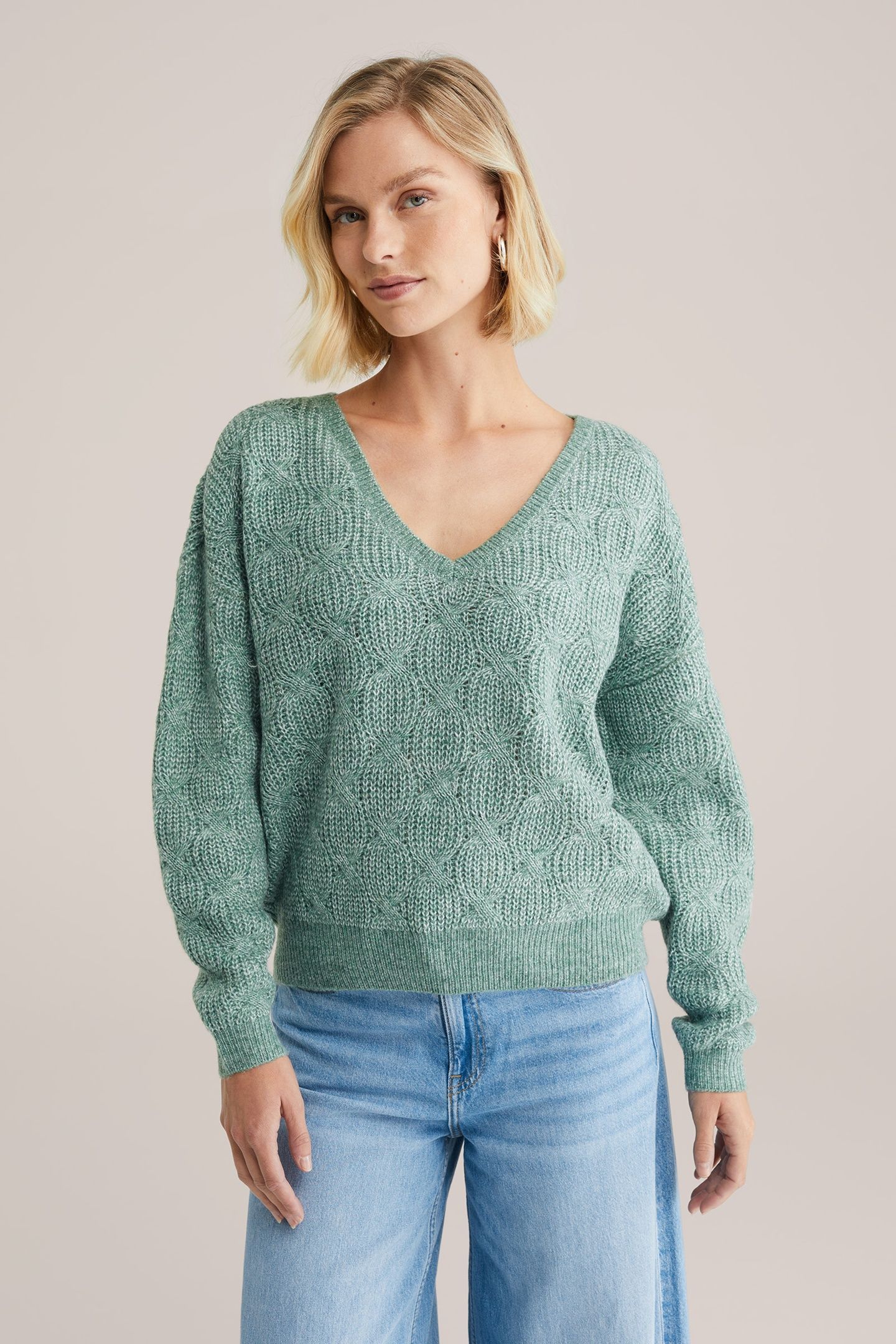 KNITTED PULLOVER GREEN 1