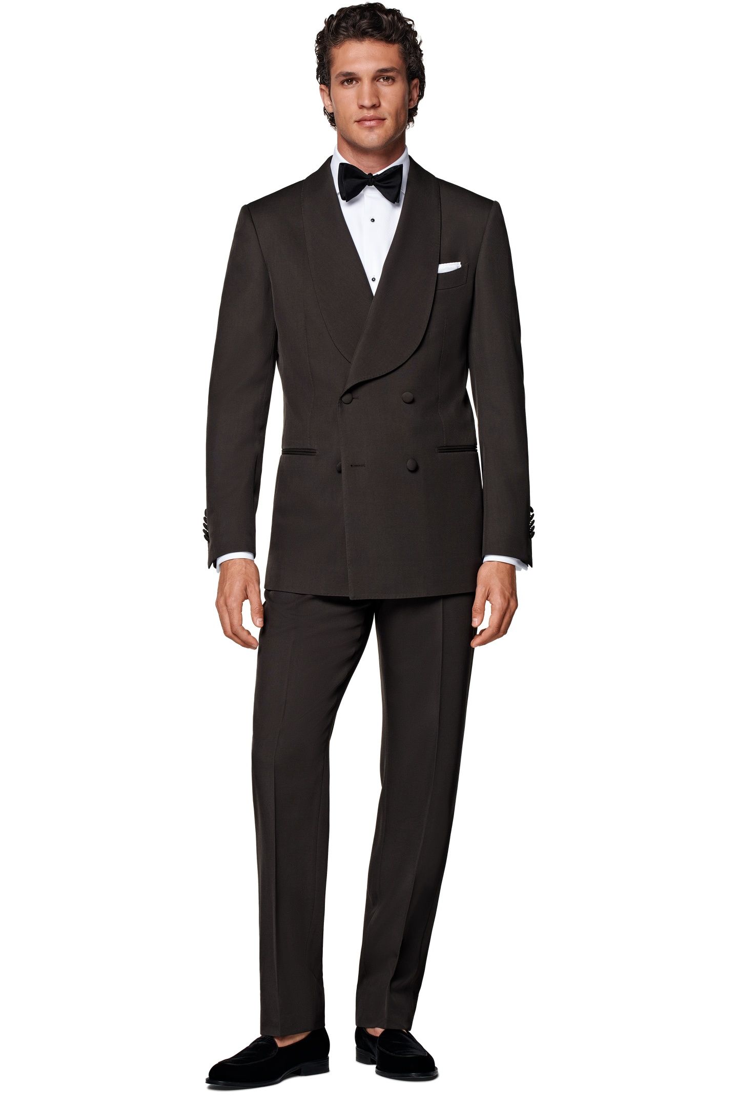 MILANO DARK BROWN PURE WOOL S120 NESTED TUXEDOS DARK BROWN 5