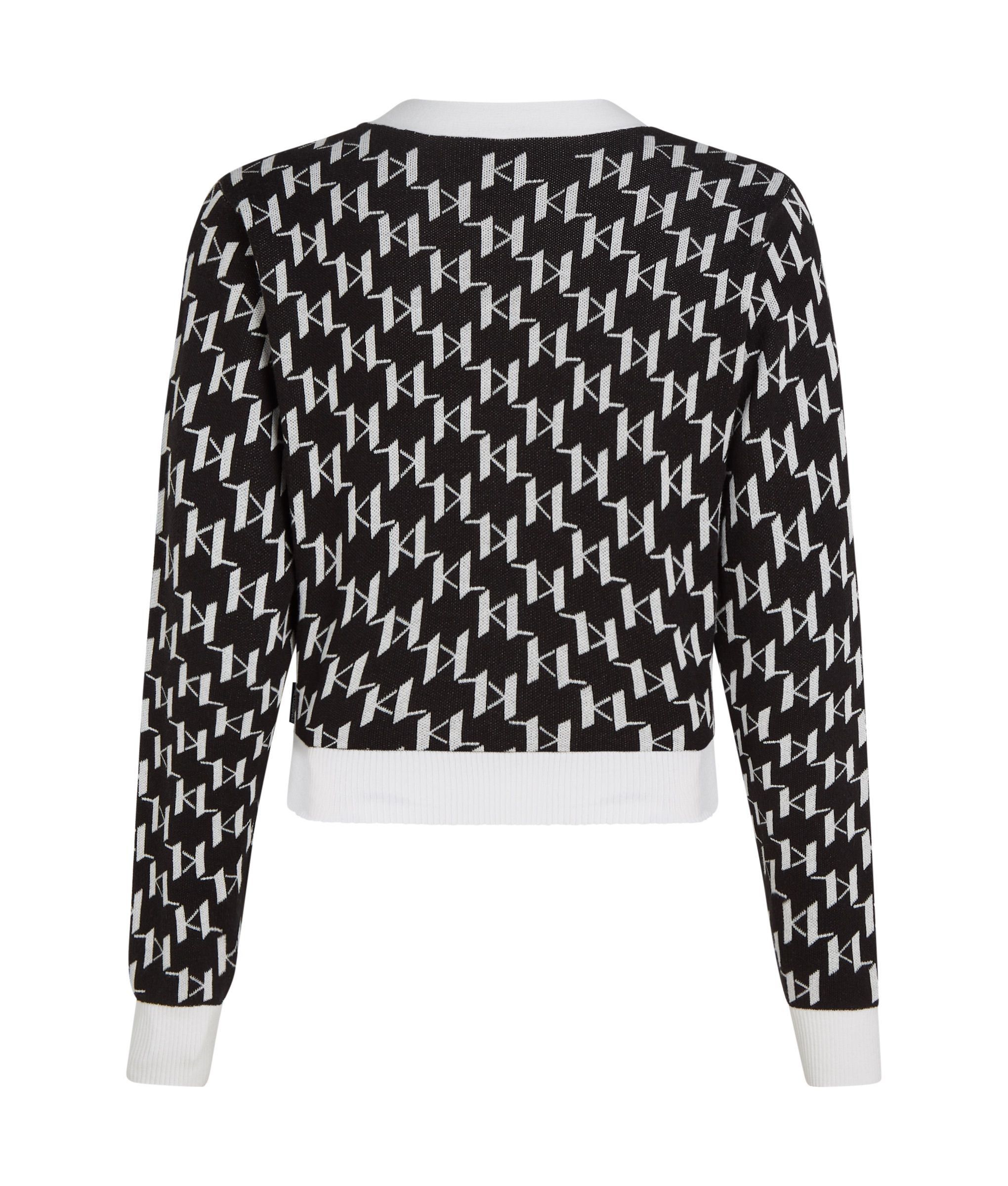 KL MONOGRAM SHORT CARDIGAN KL MONOGRAM BLACK/WHITE 6