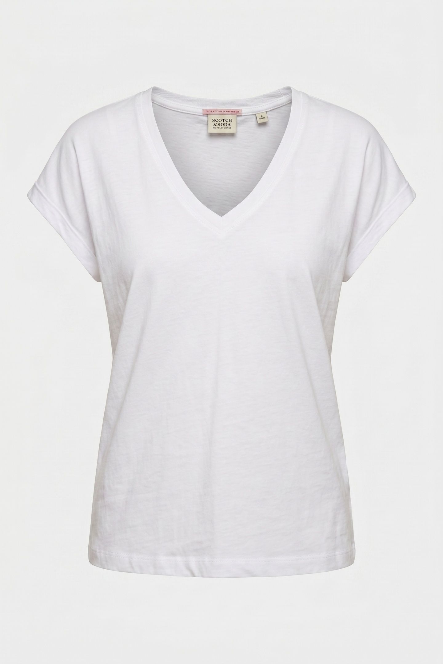 SLUB V-NECK T-SHIRT WHITE 3