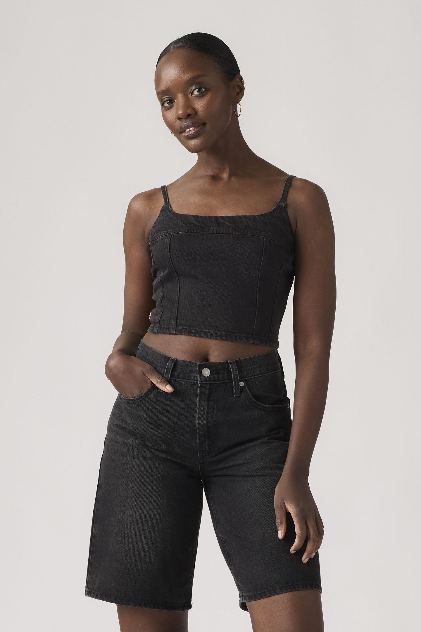 JADINE DENIM CAMI TANK TOP 1