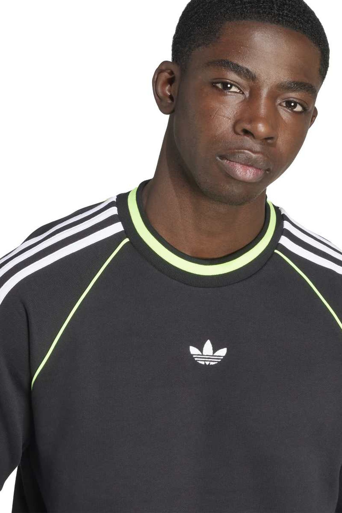 UNISEX ORIGINALS ADIDAS ADICOLOR PIPING CREW NECK BLACK 6