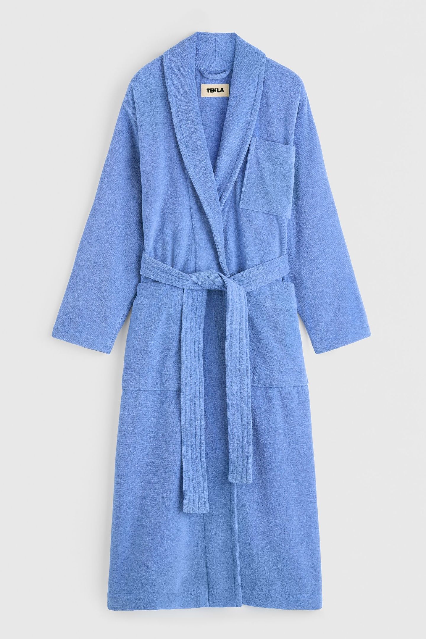 UNISEX CLASSIC BATHROBE CLEAR BLUE 7