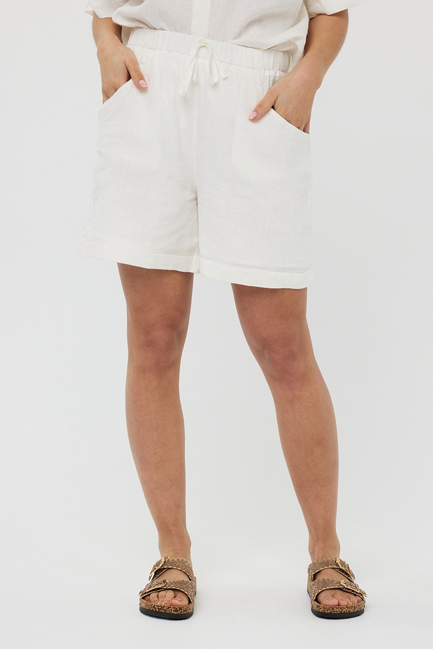 SHORTS LINEN OFF WHITE 3