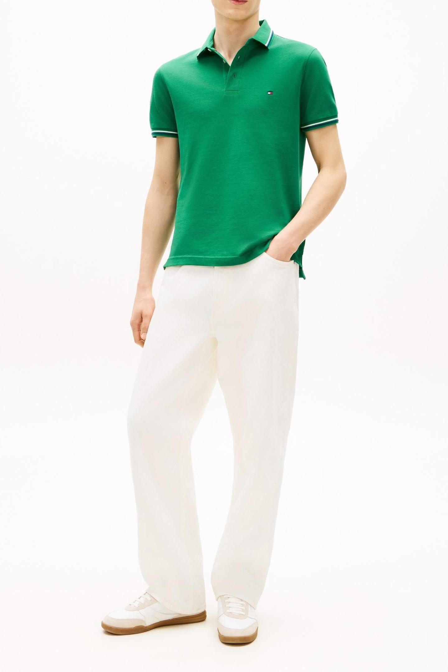 TIPPED SLIM FIT POLO NOUVEAU GREEN 2