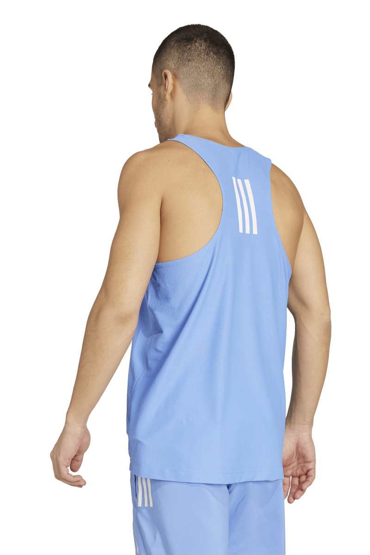 UNISEX PERFORMANCE OWN THE RUN AEROREADY TANK BLUE FUSION 2