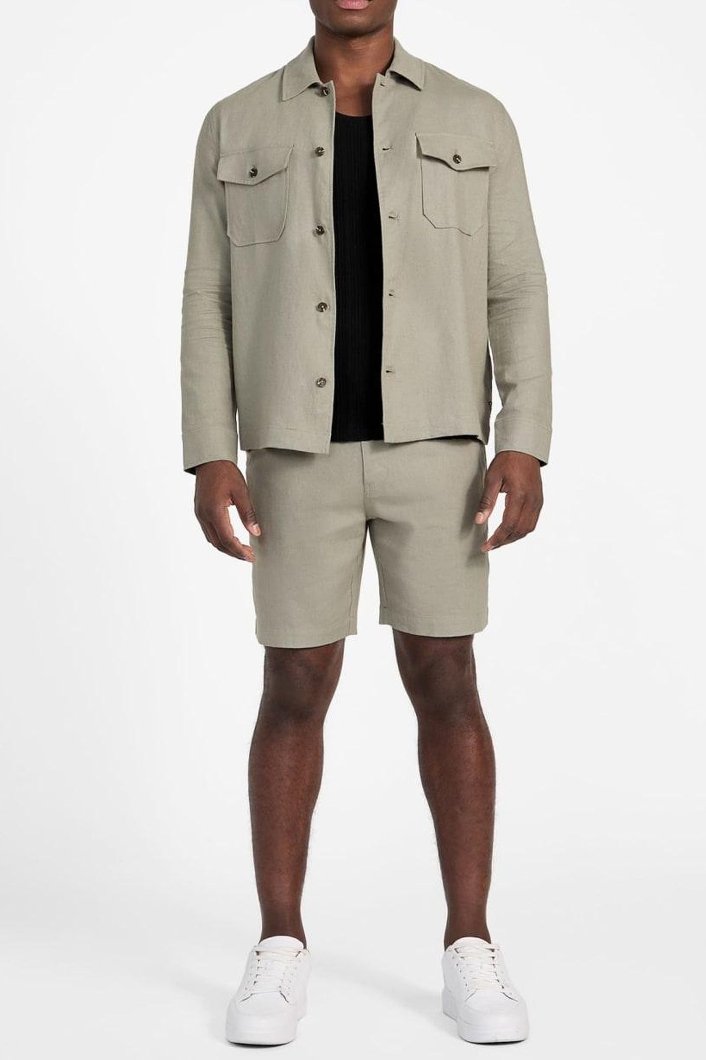 GUESS ECO FLETCHER LINEN OVER SAGE PLANT MULTI 1