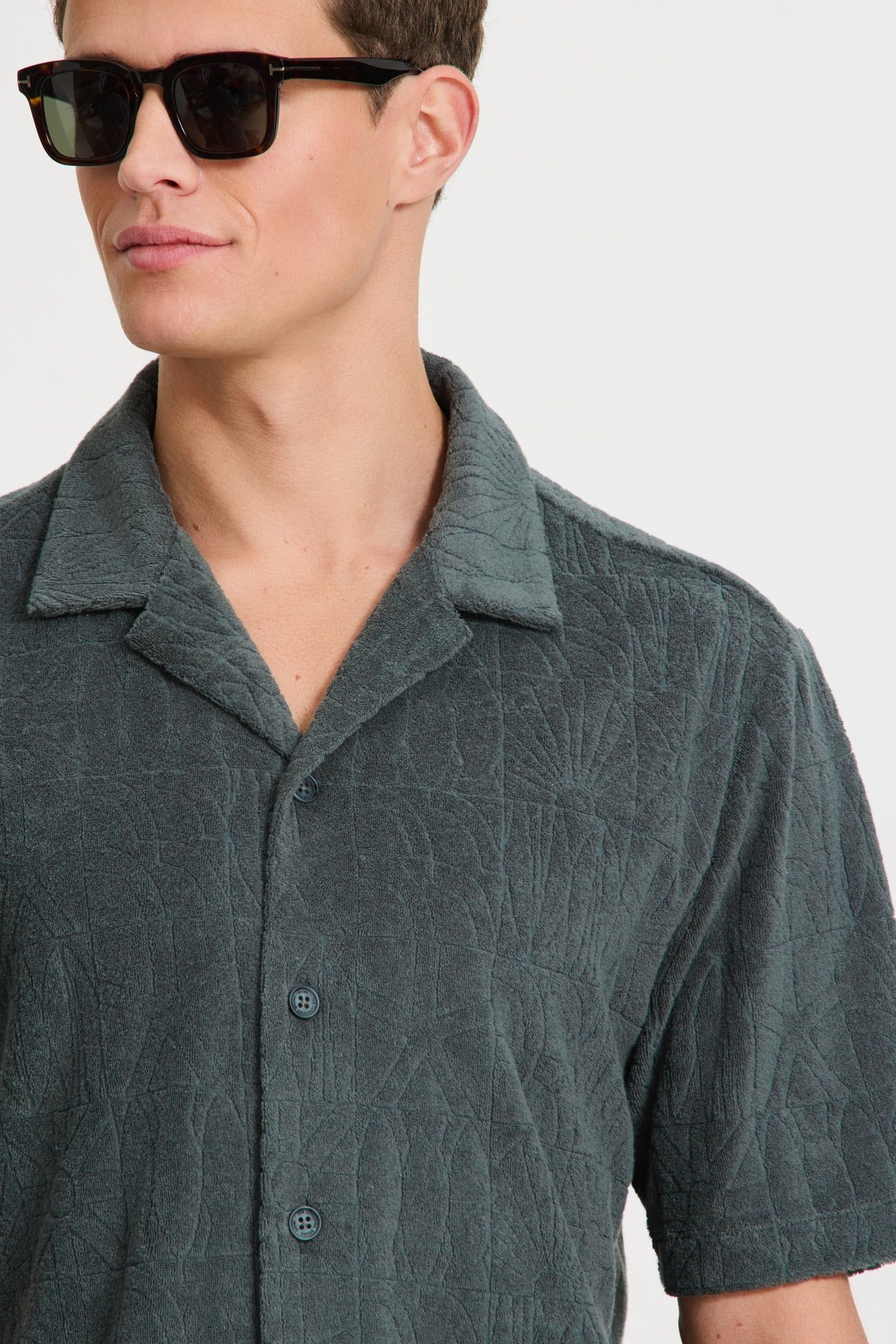 TED SHORT SLEEVE SHIRT GEO SUN GREEN SMOKEY GEO SUN 7