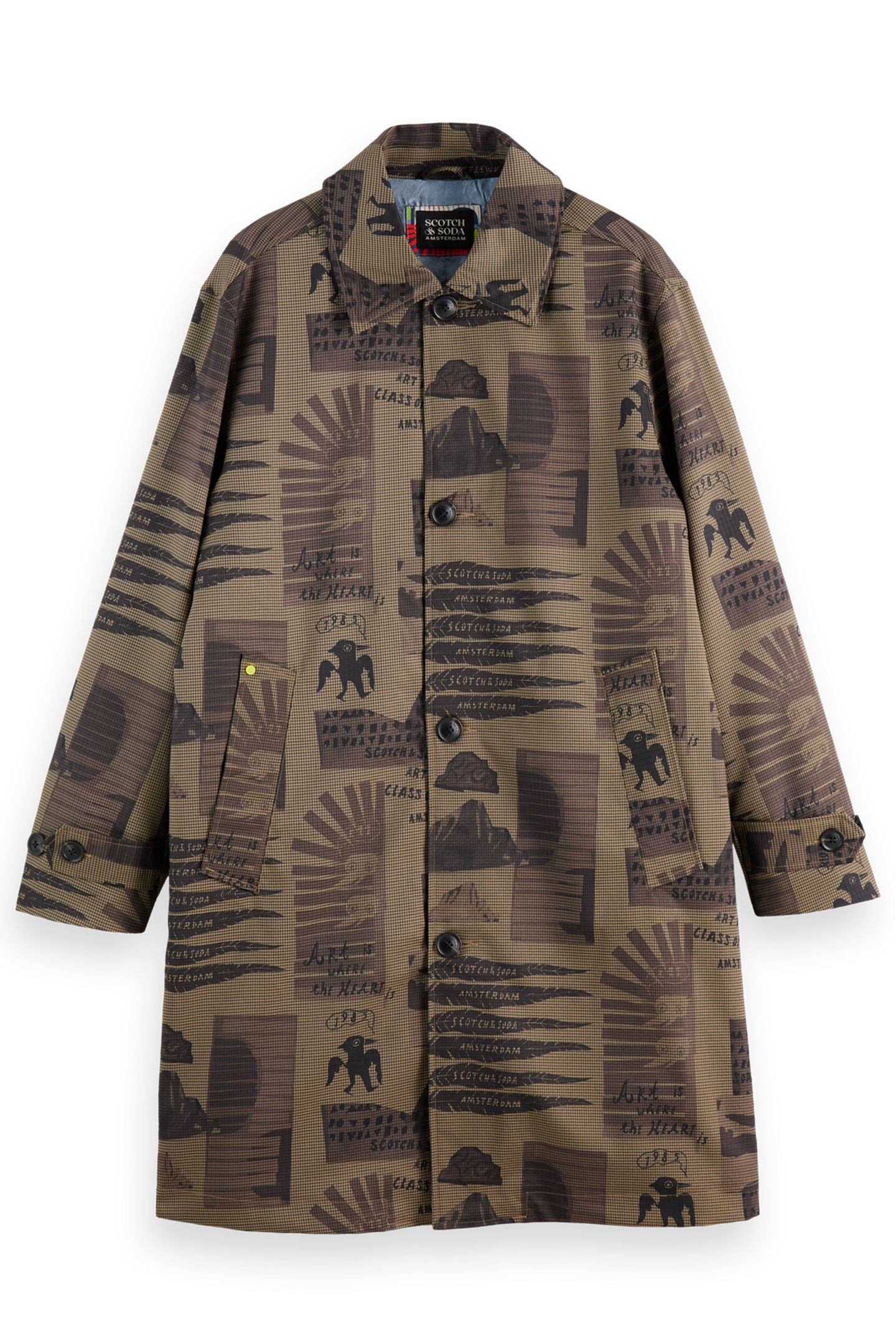 COLLAGE CAR COAT ART DEPT COLLAGE HOUNDSTOOTH 1