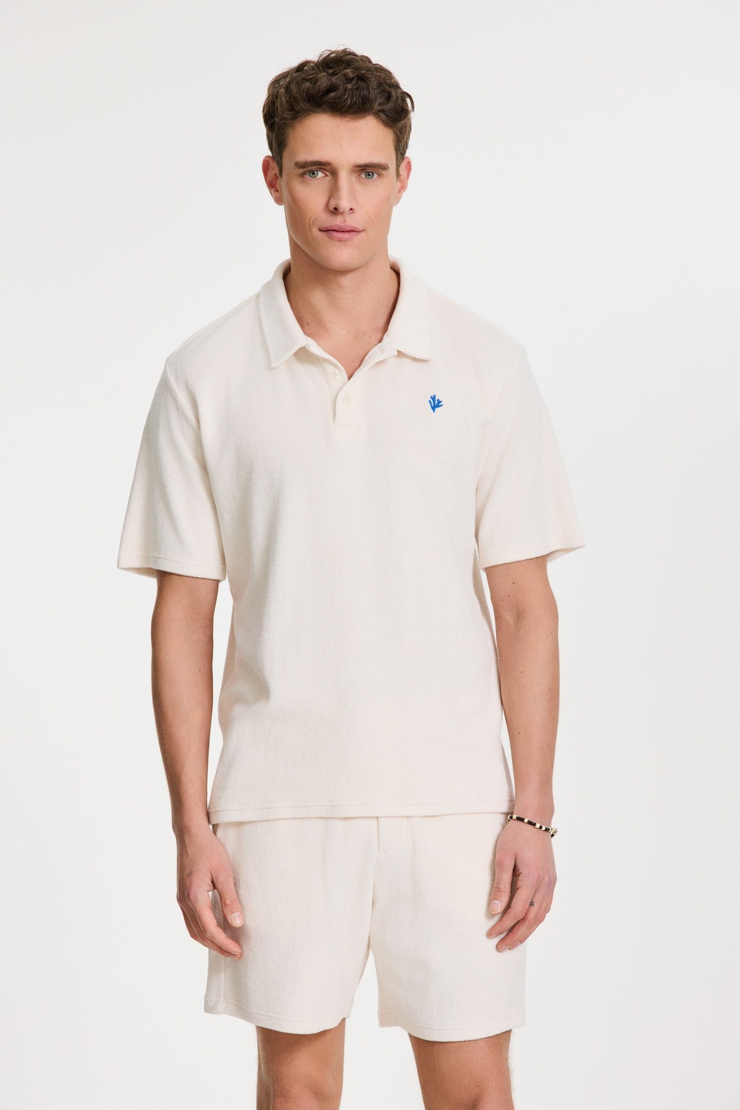 NICO TOWELING POLO SOLID WHITE 1