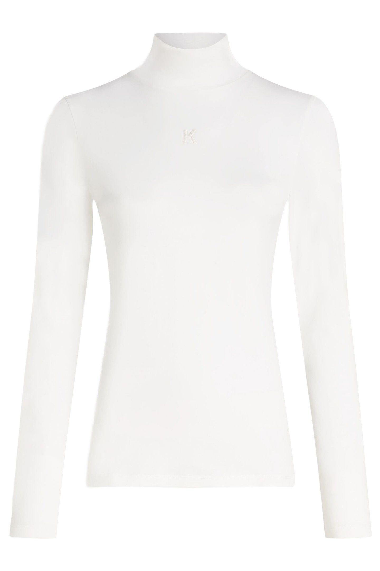 K LOGO MOCK NECK LS T-SHIRT SNOW WHITE 1