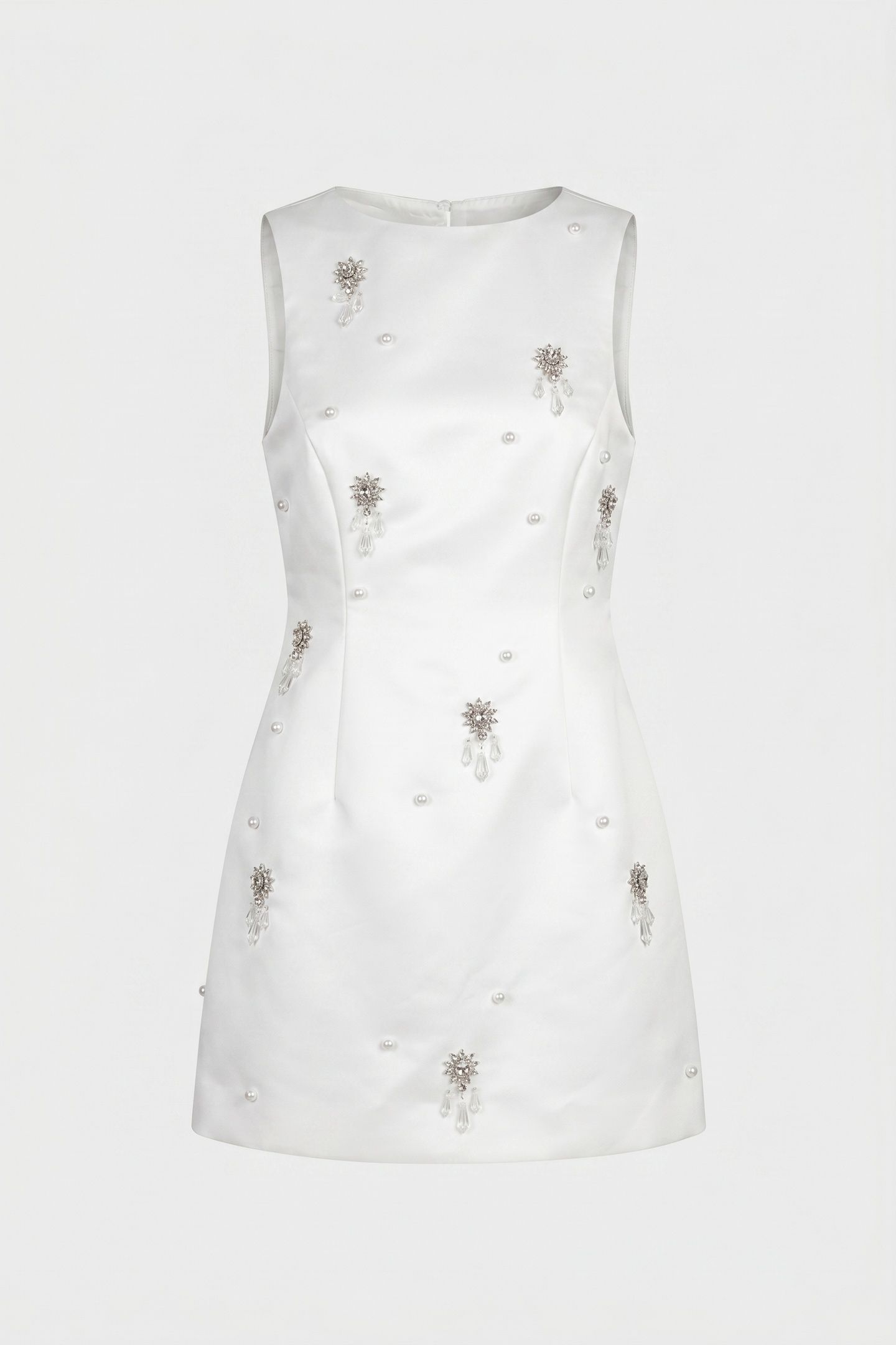 SATIN CRYSTAL MINI DRESS 3