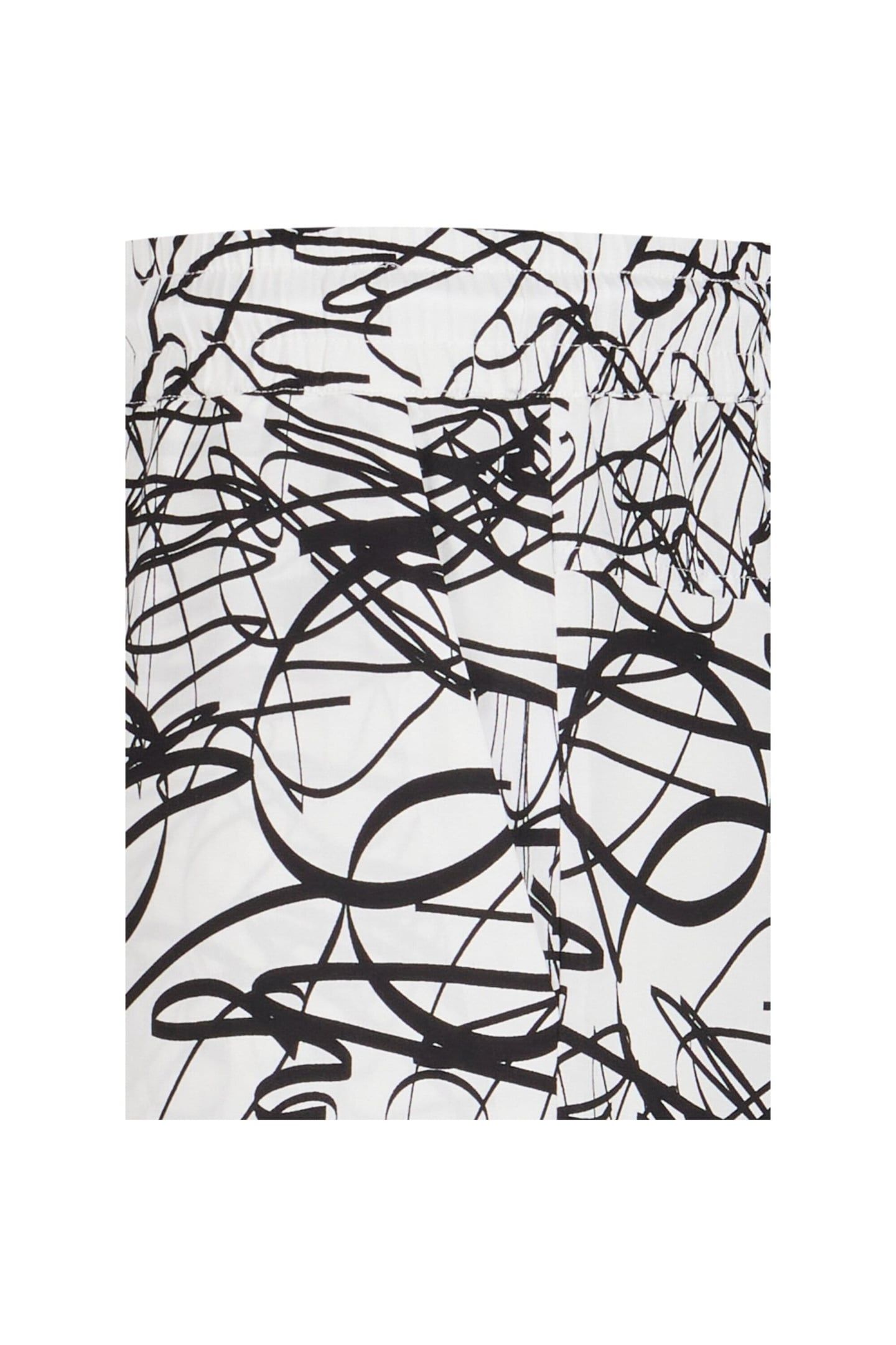 VISCOSE AOP RESORT SHORTS WHITESCRIBBLE 5