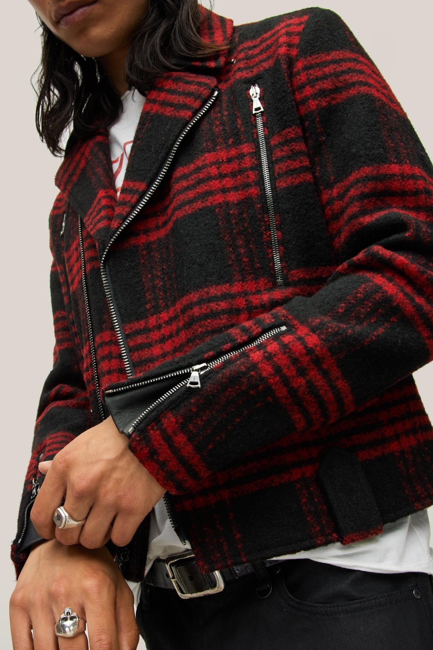 TONY BIKER -BIKER JACKET, RED RUM 3