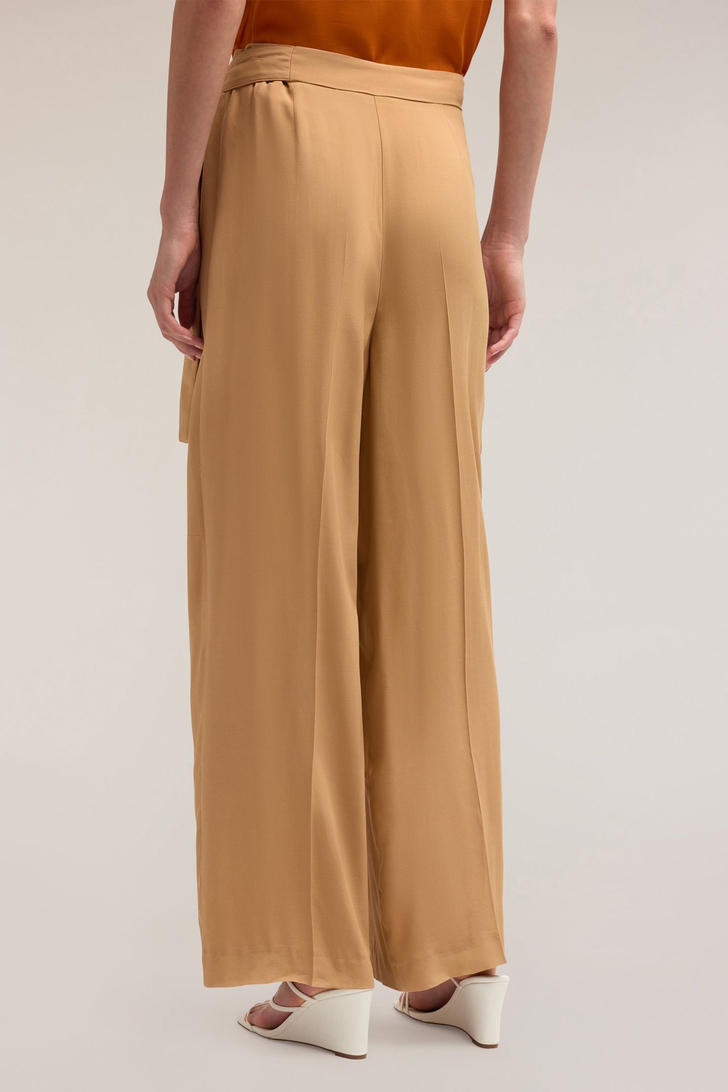 VISCOSE SARONG TROUSERS BEIGE 2