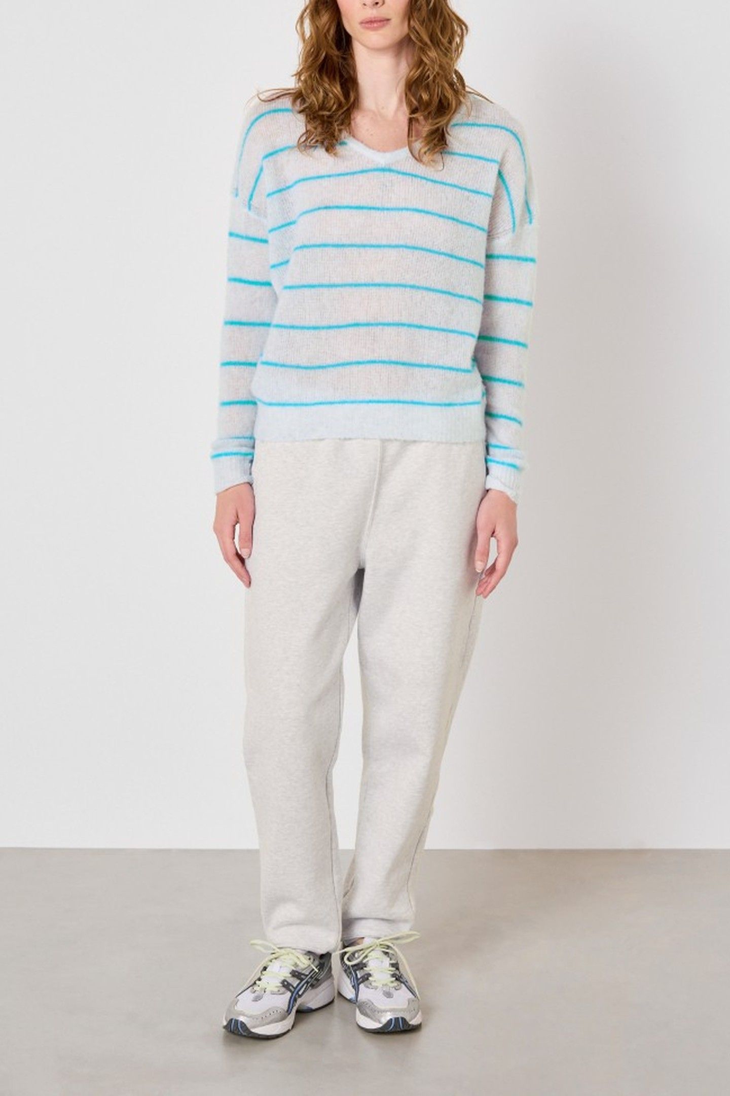 ZAKDAY JUMPER GRIS CHINE RAYE LAGUNE 1