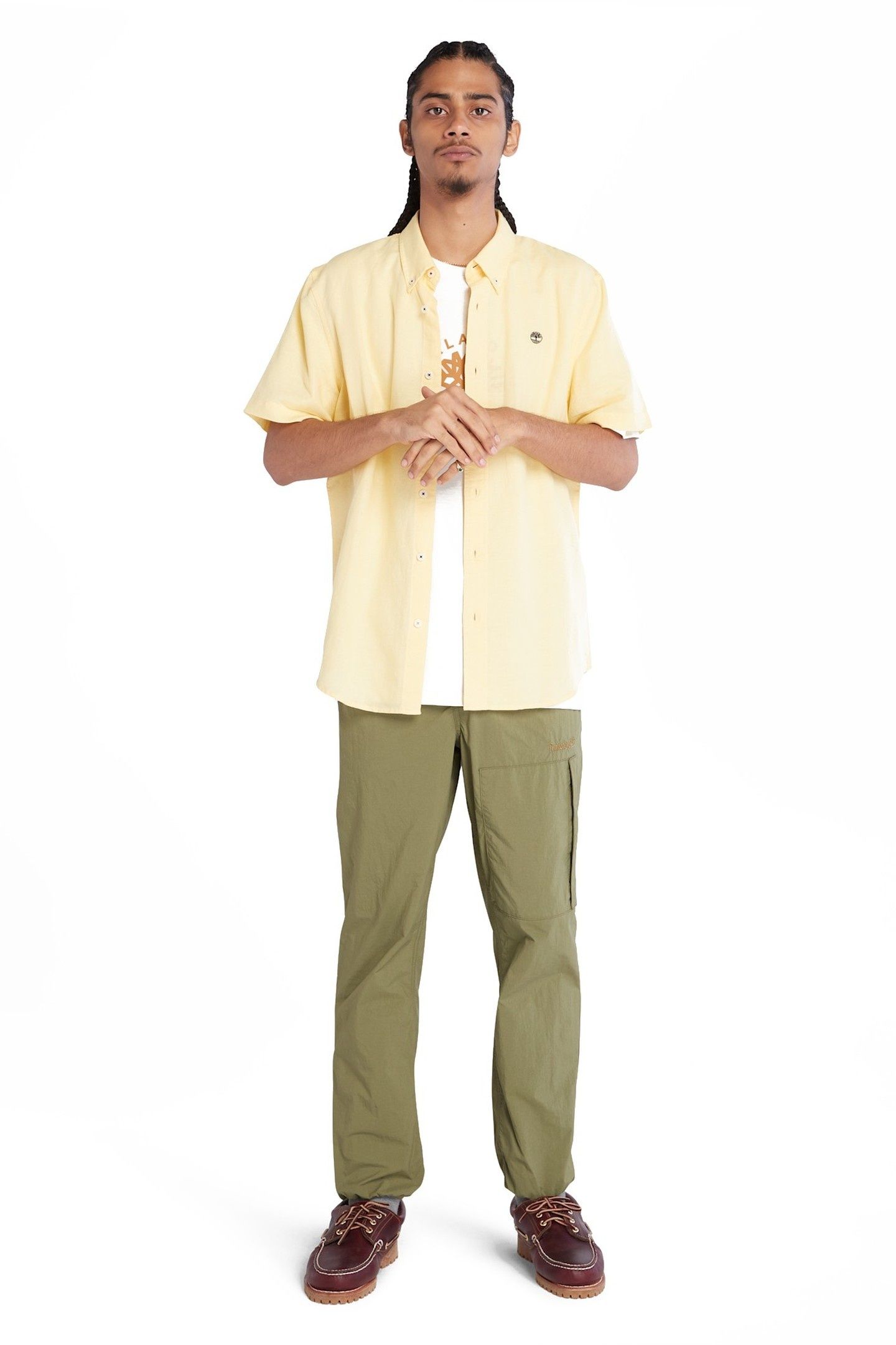 COTTON/LINEN SHORT SLEEVE SHIRT POPCORN 1