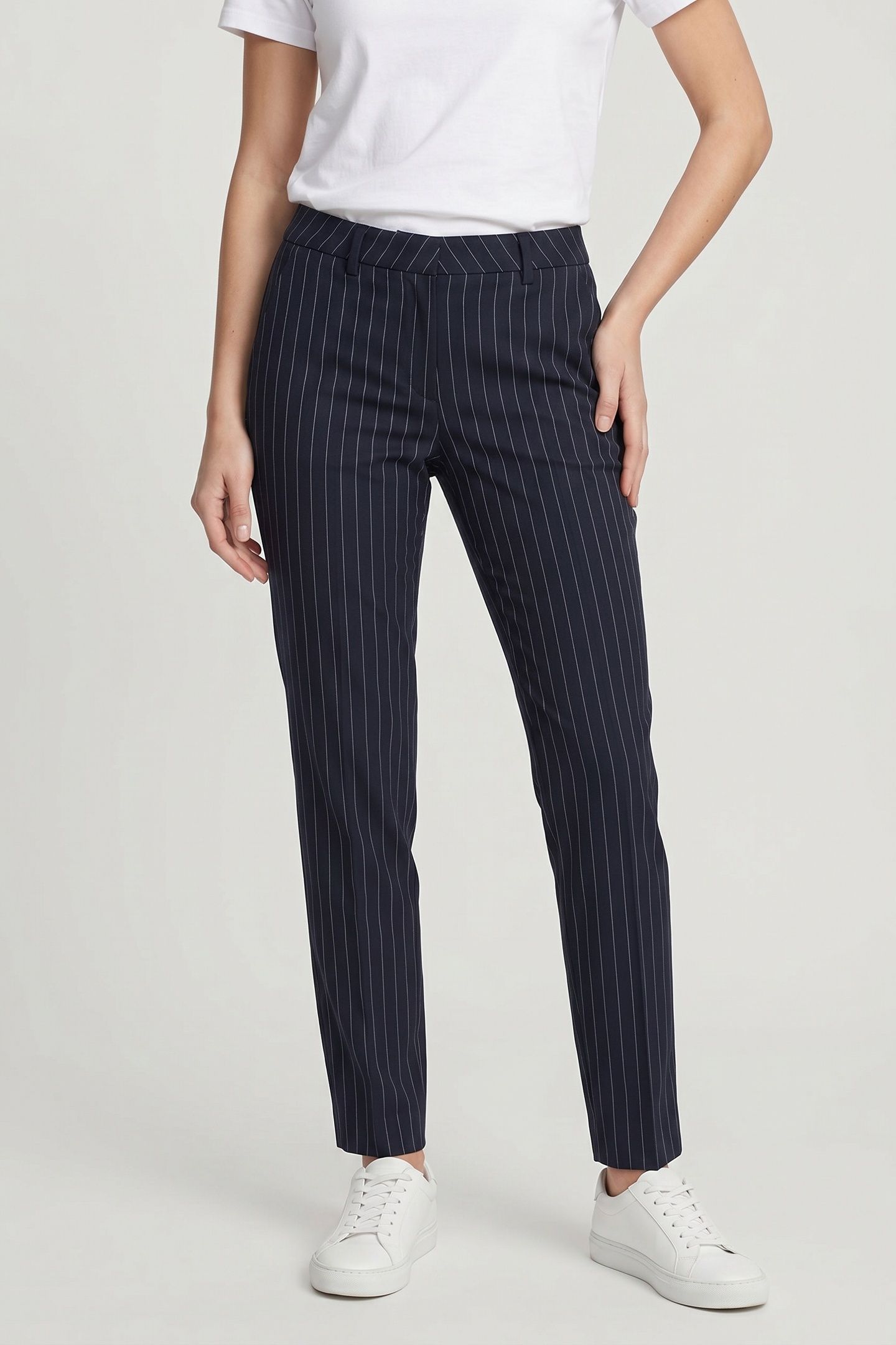 LOWRY PANT NIGHT BLUE PINSTRIPE 1