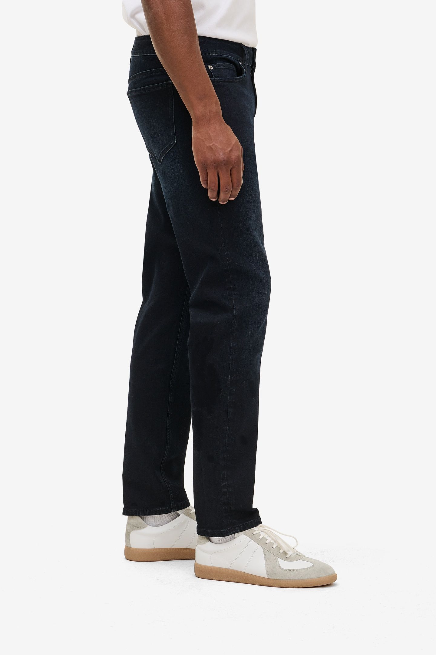 YAMANE MIDWEIGHT COTTON STRETCH DARK BLUE BLACK 3