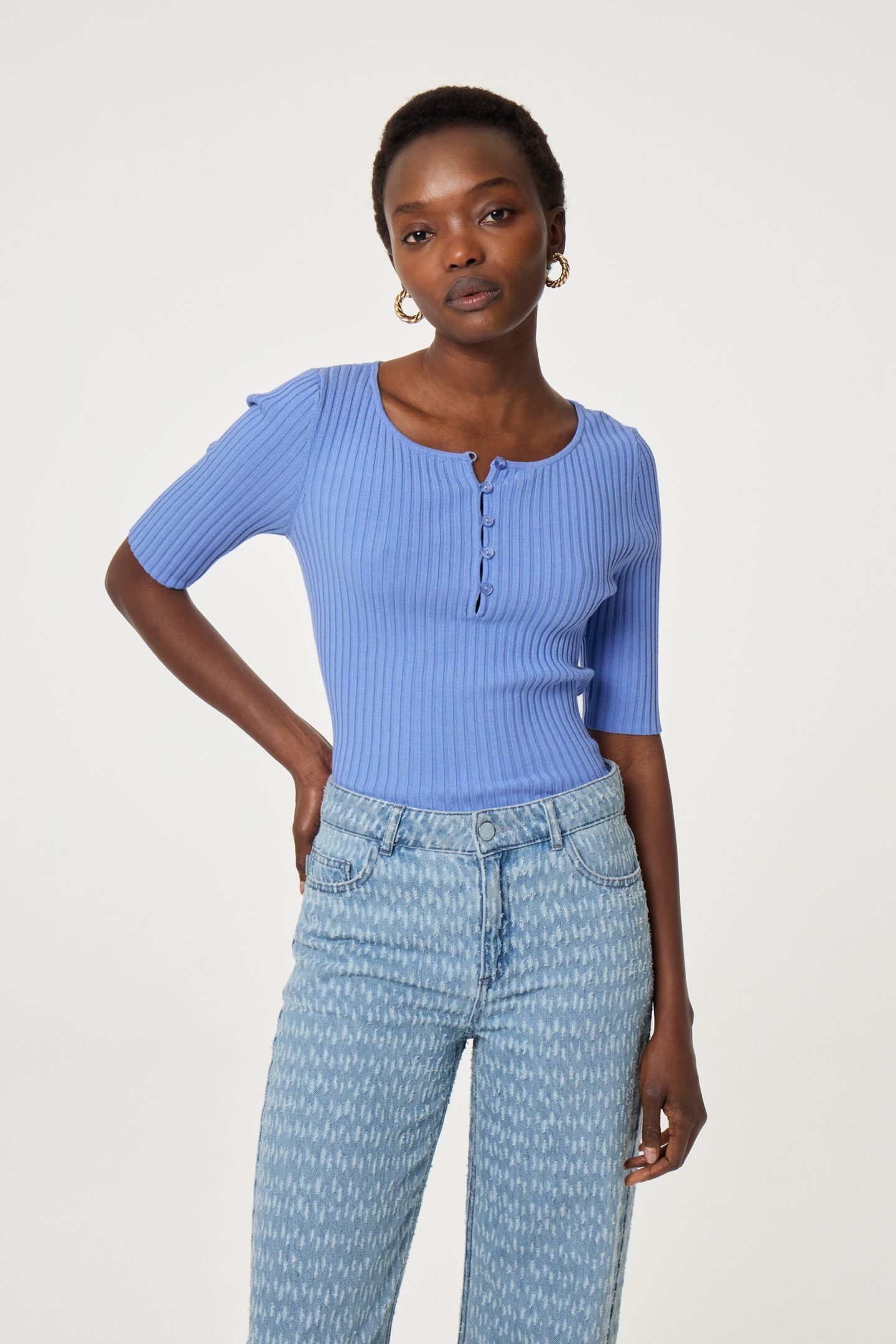 ALIDA PULLOVER FRENCH BLUE 2