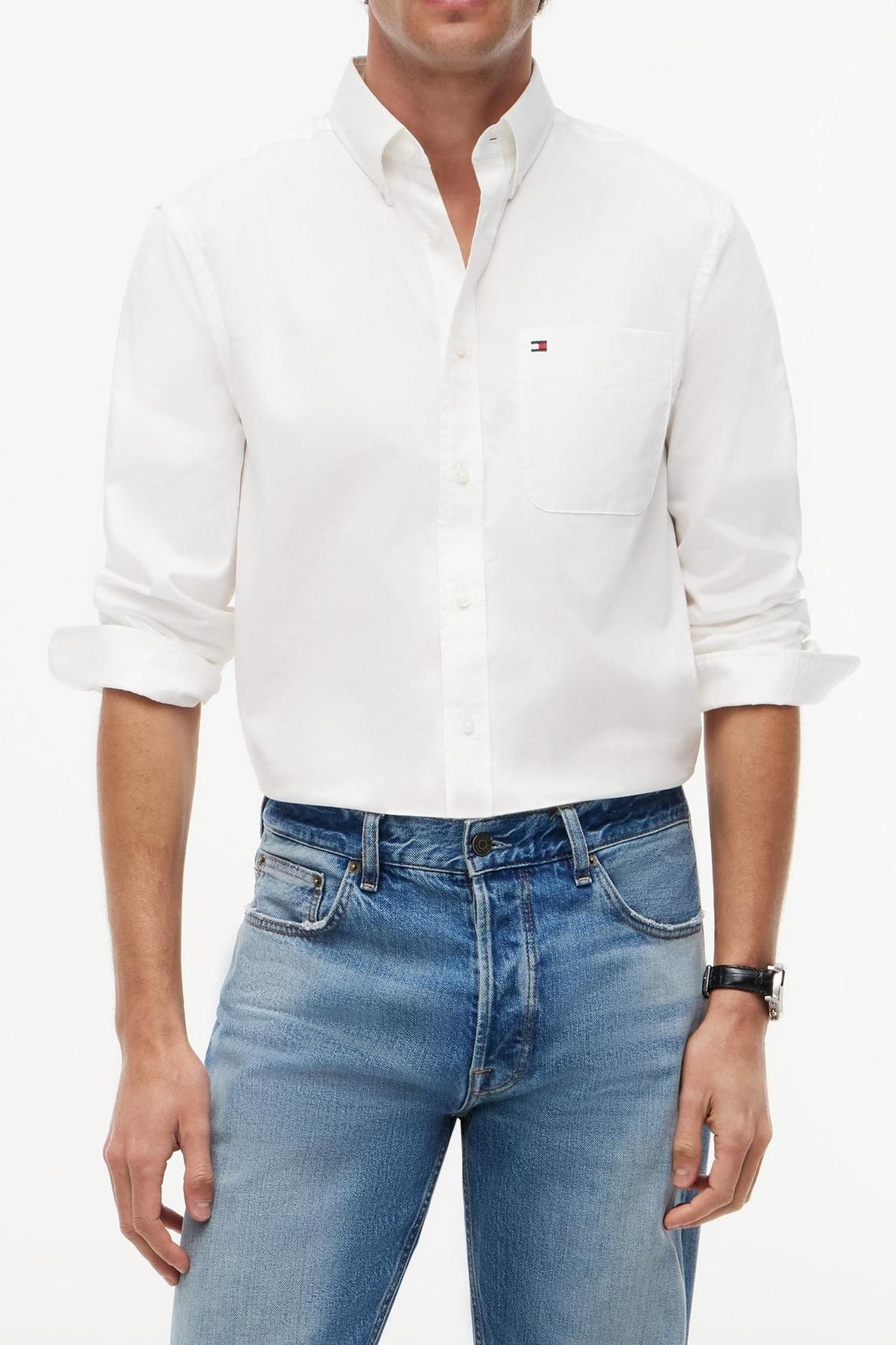 LIGHT OXFORD SOLID SHIRT WHITE 1