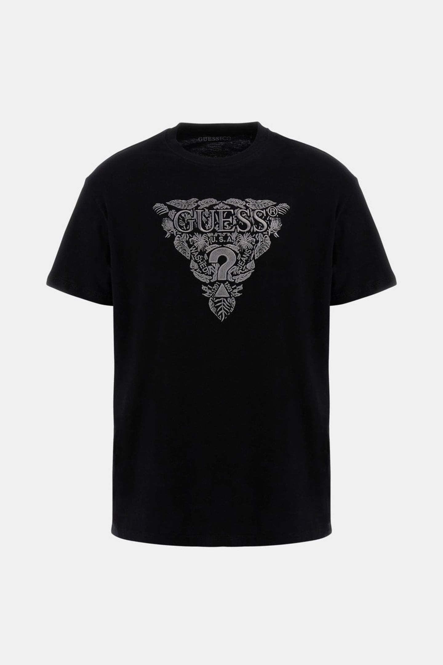 GUESS ECO SS CN FLOWER EMBRO T JET BLACK A996 4