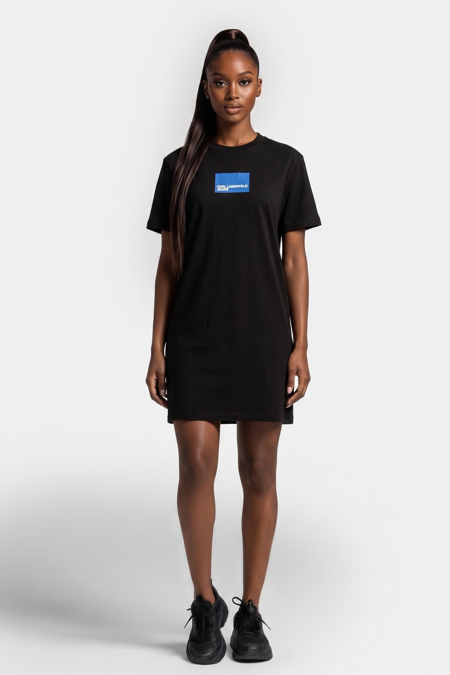 KLJ REGULAR SSLV TEE DRESS BLACK 1