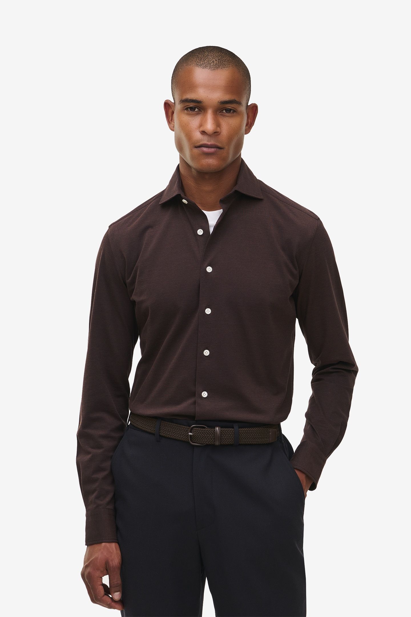 SPECIALIST KNITTED COTTON DARK BROWN 1