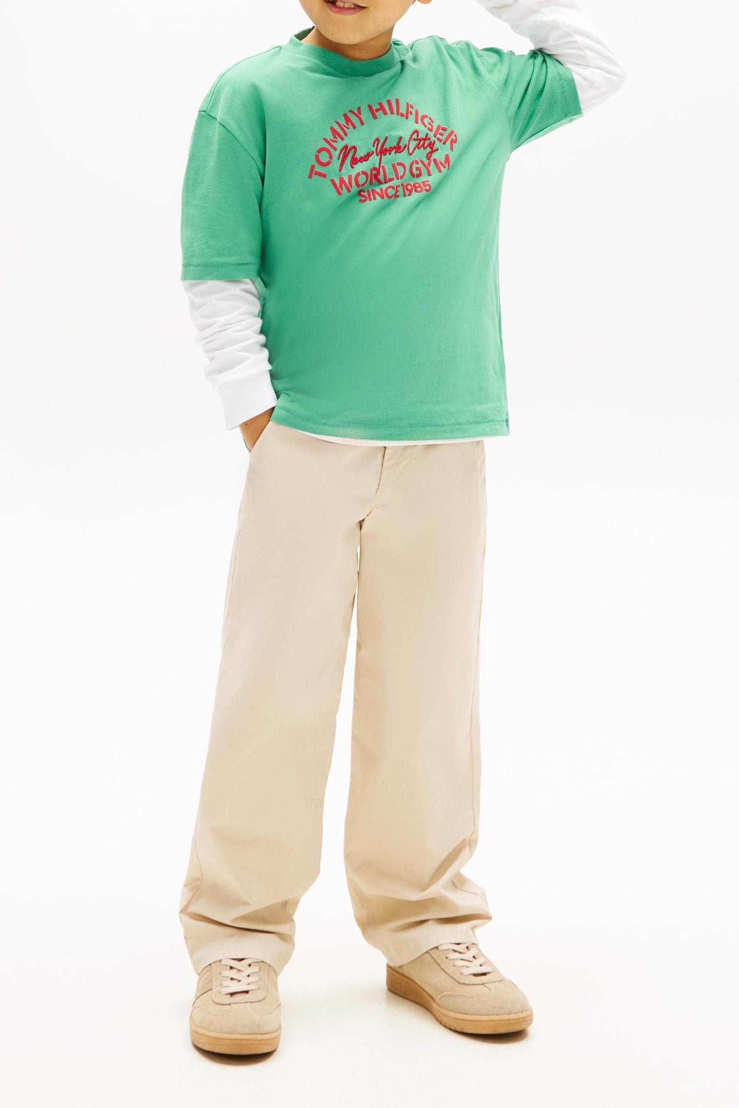 BOYS TOMMY HILFIGER NYC T-SHIRT BAHAMA GREEN 2